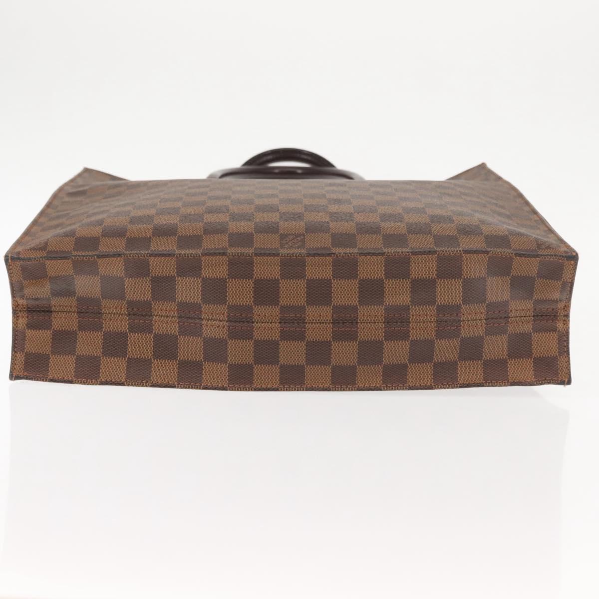 LOUIS VUITTON Damier Ebene Sac Plat Hand Bag N51140 LV Auth 144863