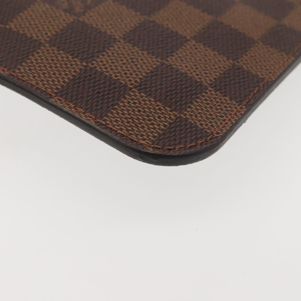 LOUIS VUITTON Damier Ebene Neverfull MM Pouch LV Auth 144865