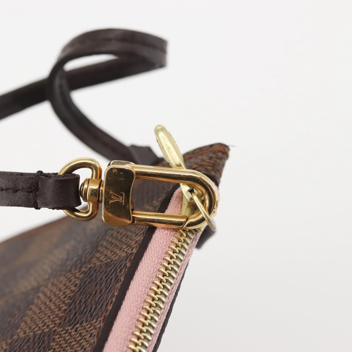 LOUIS VUITTON Damier Ebene Neverfull MM Pouch LV Auth 144865