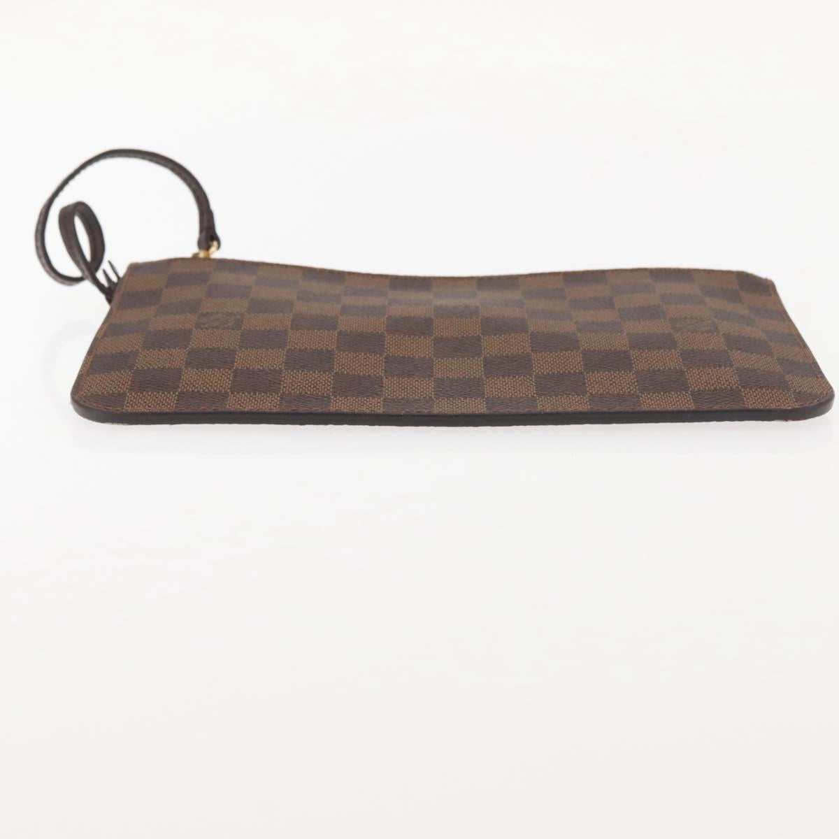 LOUIS VUITTON Damier Ebene Neverfull MM Pouch LV Auth 144865