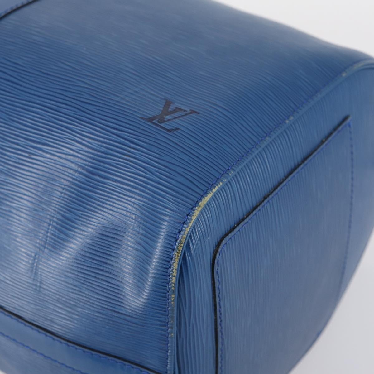 LOUIS VUITTON Epi Keepall 45 Boston Bag Blue M42975 LV Auth 144867