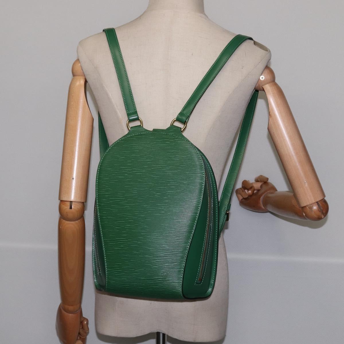LOUIS VUITTON Epi Mabillon Backpack Green M52234 LV Auth 144868