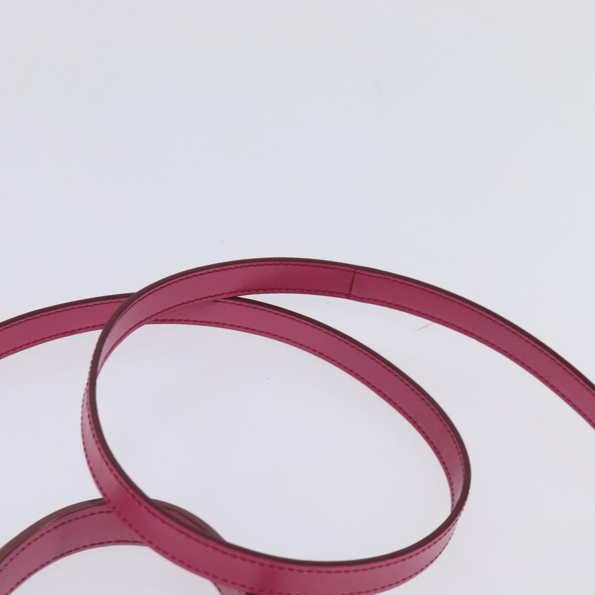 CELINE Hand Bag Leather 2way Pink Gold Auth 144871