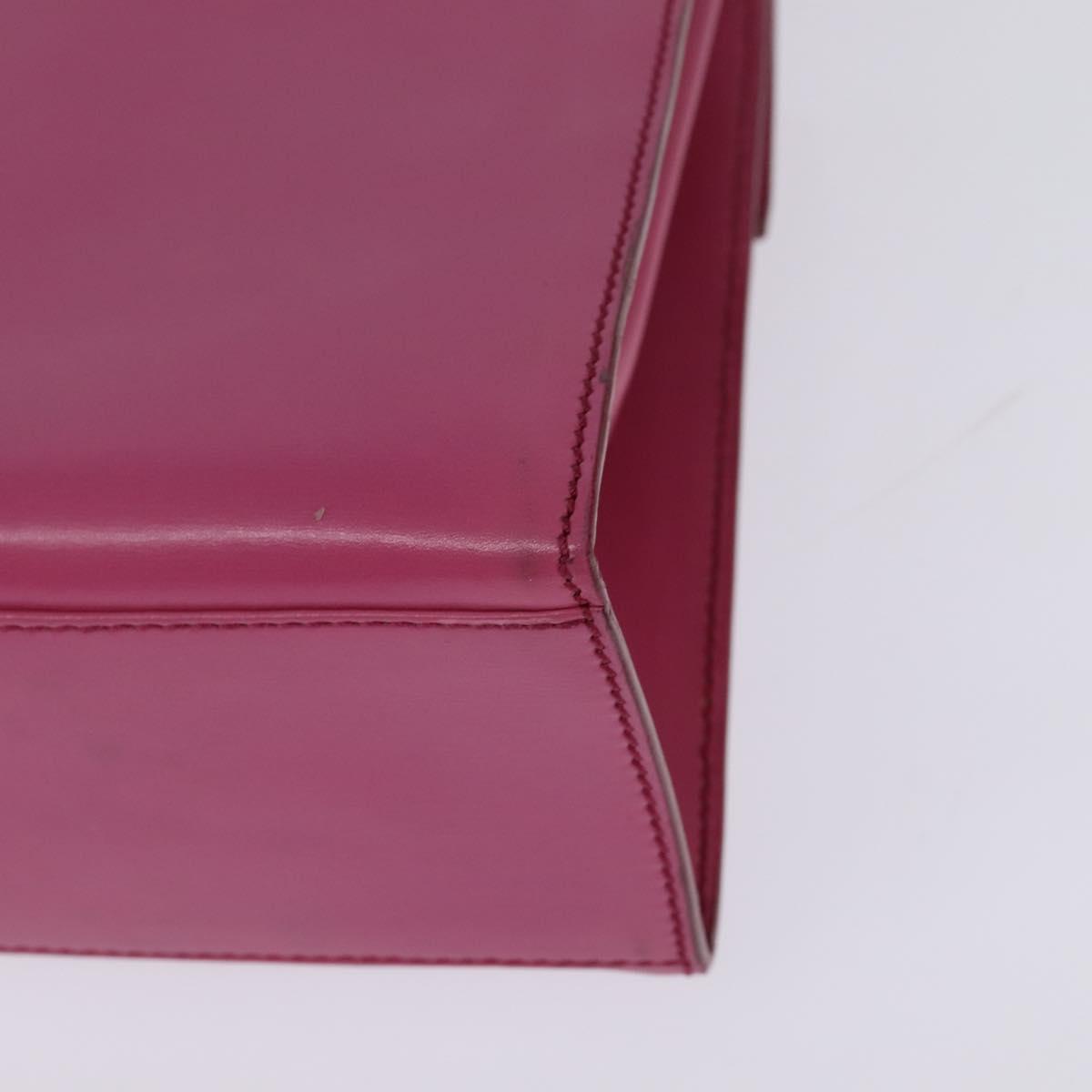 CELINE Hand Bag Leather 2way Pink Gold Auth 144871