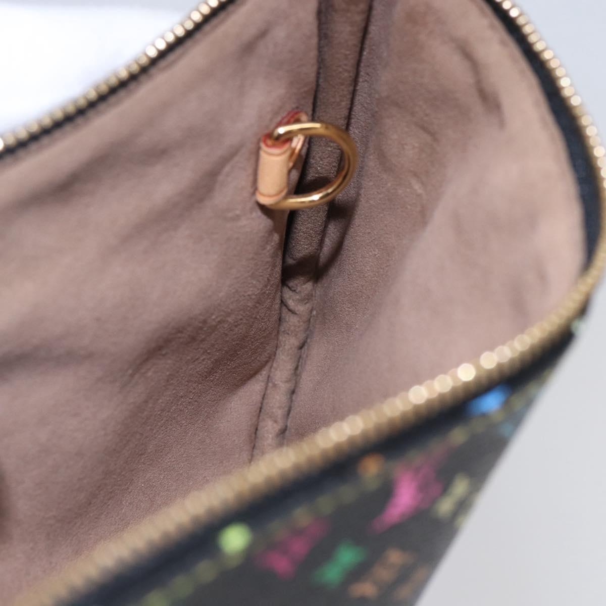LOUIS VUITTON Monogram Multicolor Pochette GM Pouch Black M60027 LV Auth 144890V