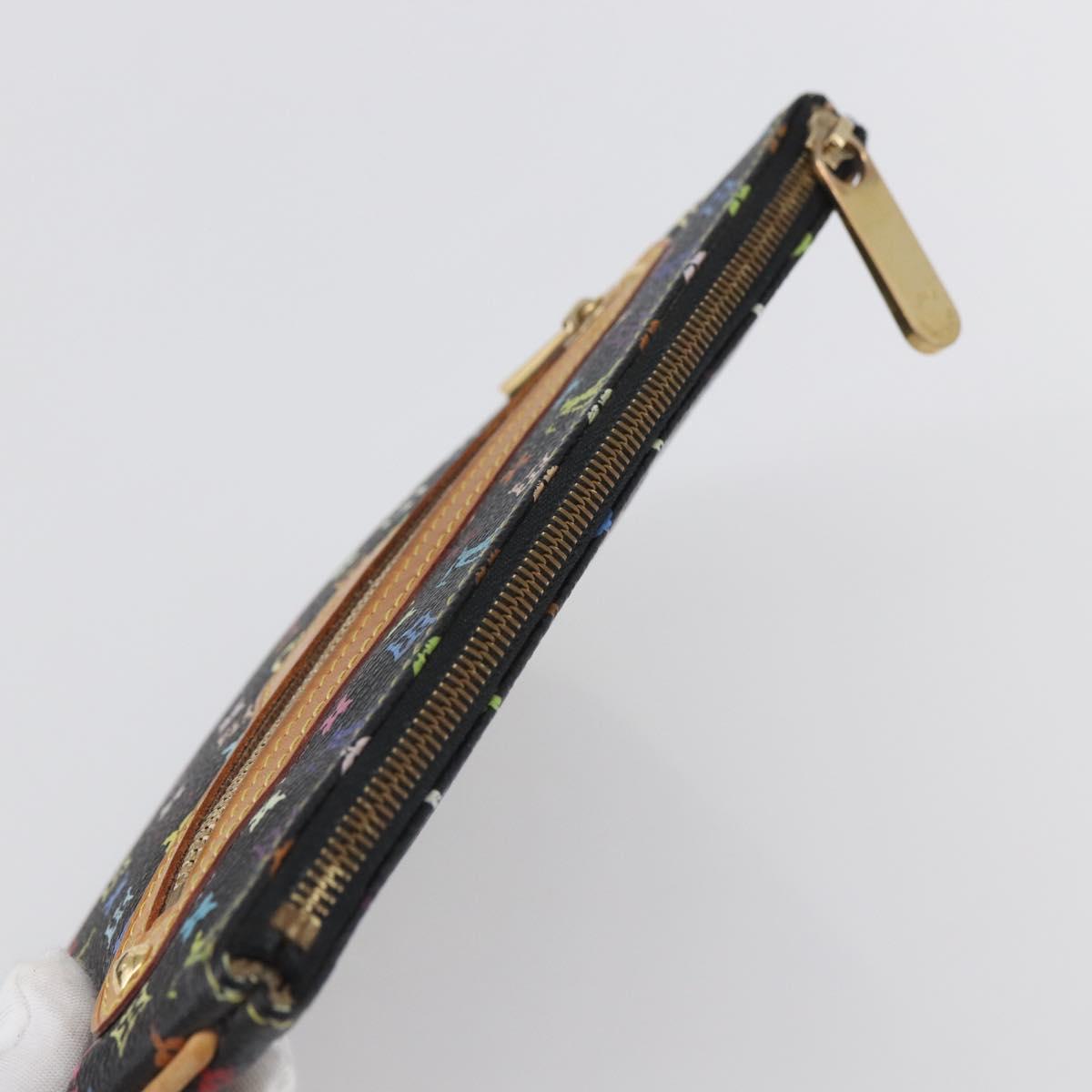 LOUIS VUITTON Monogram Multicolor Pochette GM Pouch Black M60027 LV Auth 144890V