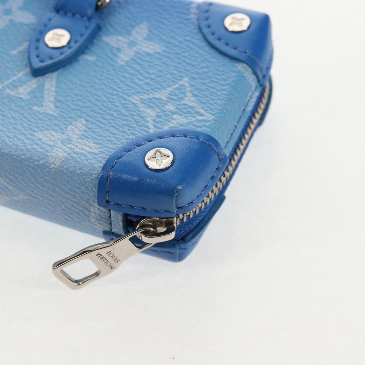 LOUIS VUITTON Clouds Soft Trunk Wallet Blue M45440 LV Auth 144891M