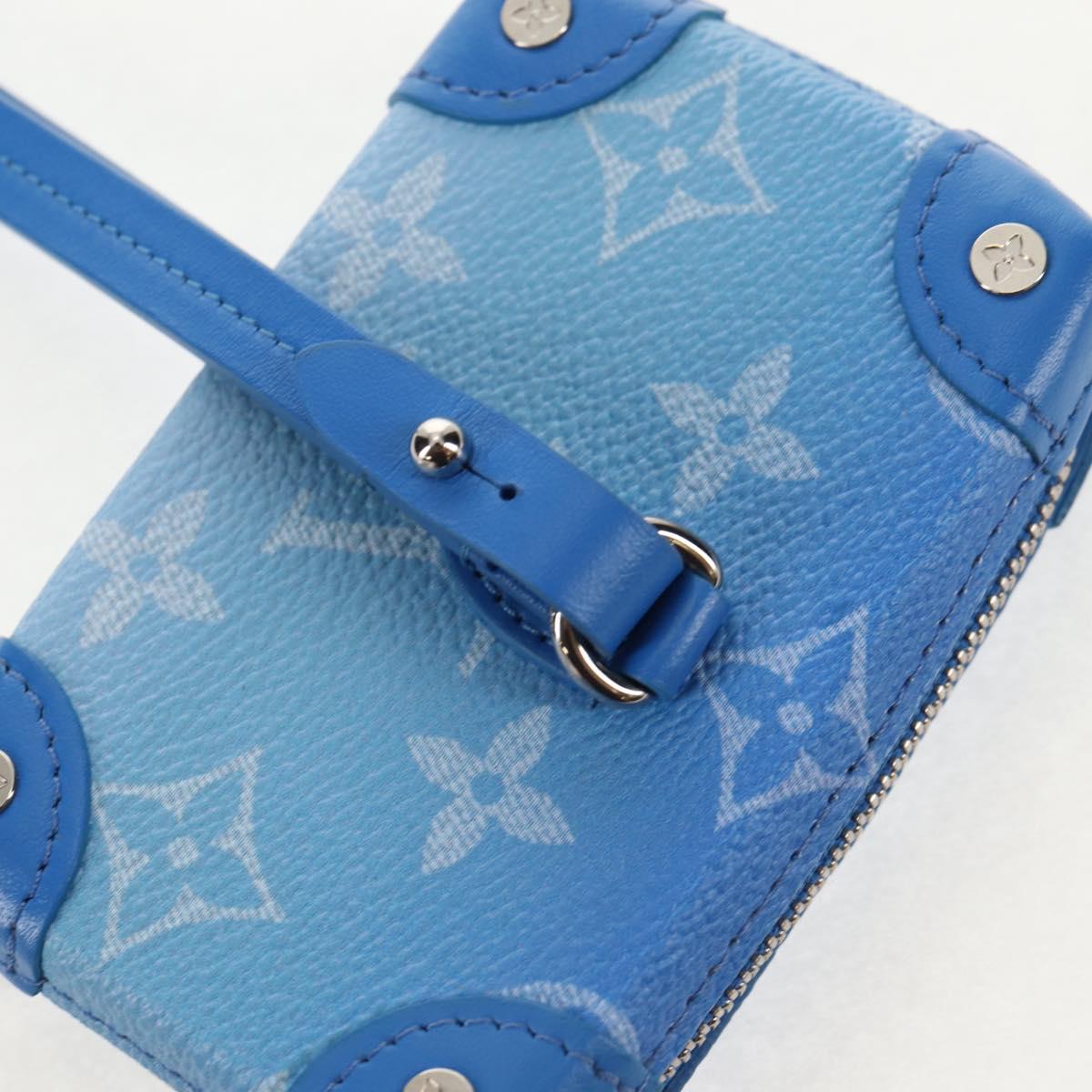 LOUIS VUITTON Clouds Soft Trunk Wallet Blue M45440 LV Auth 144891M