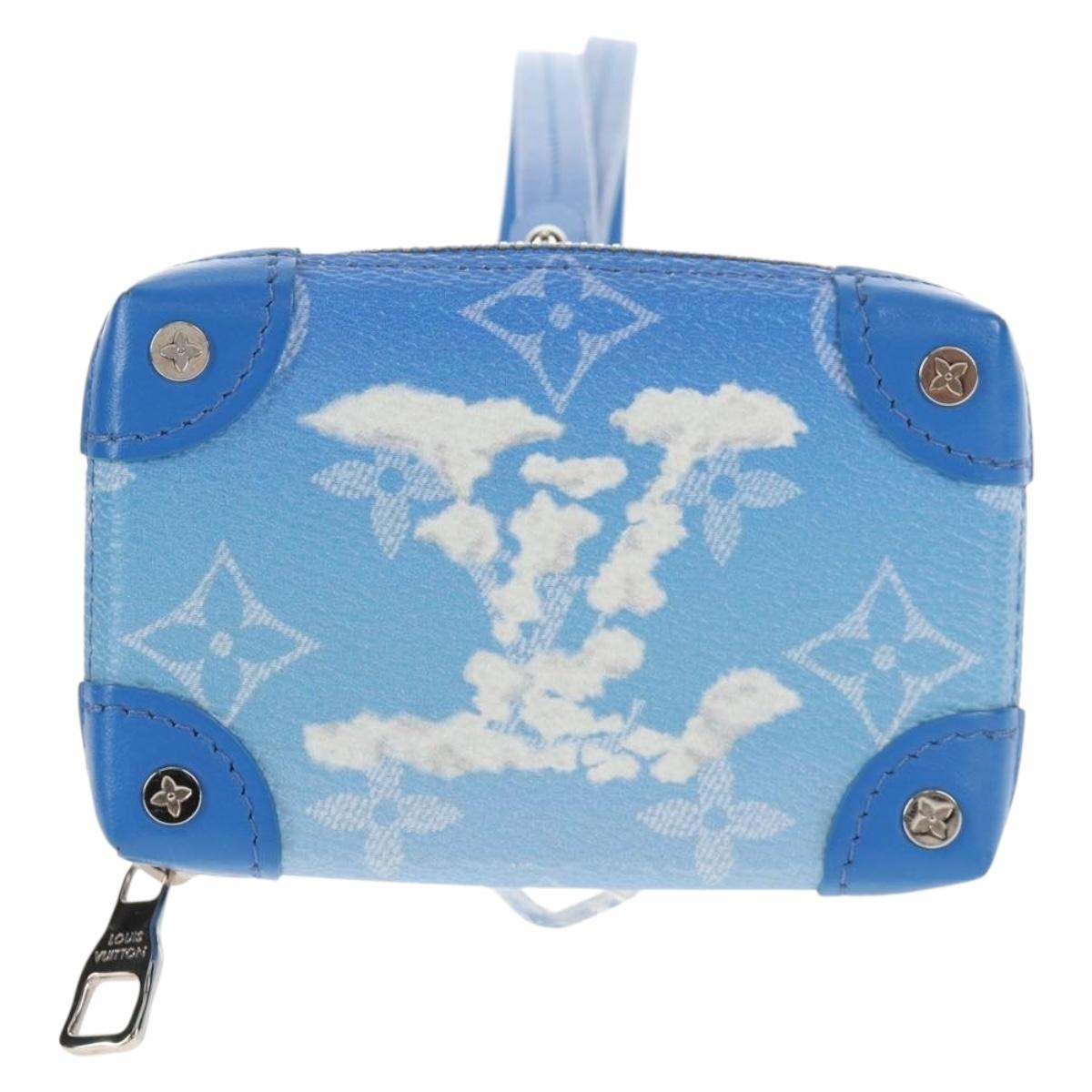 LOUIS VUITTON Clouds Soft Trunk Wallet Blue M45440 LV Auth 144891SAM