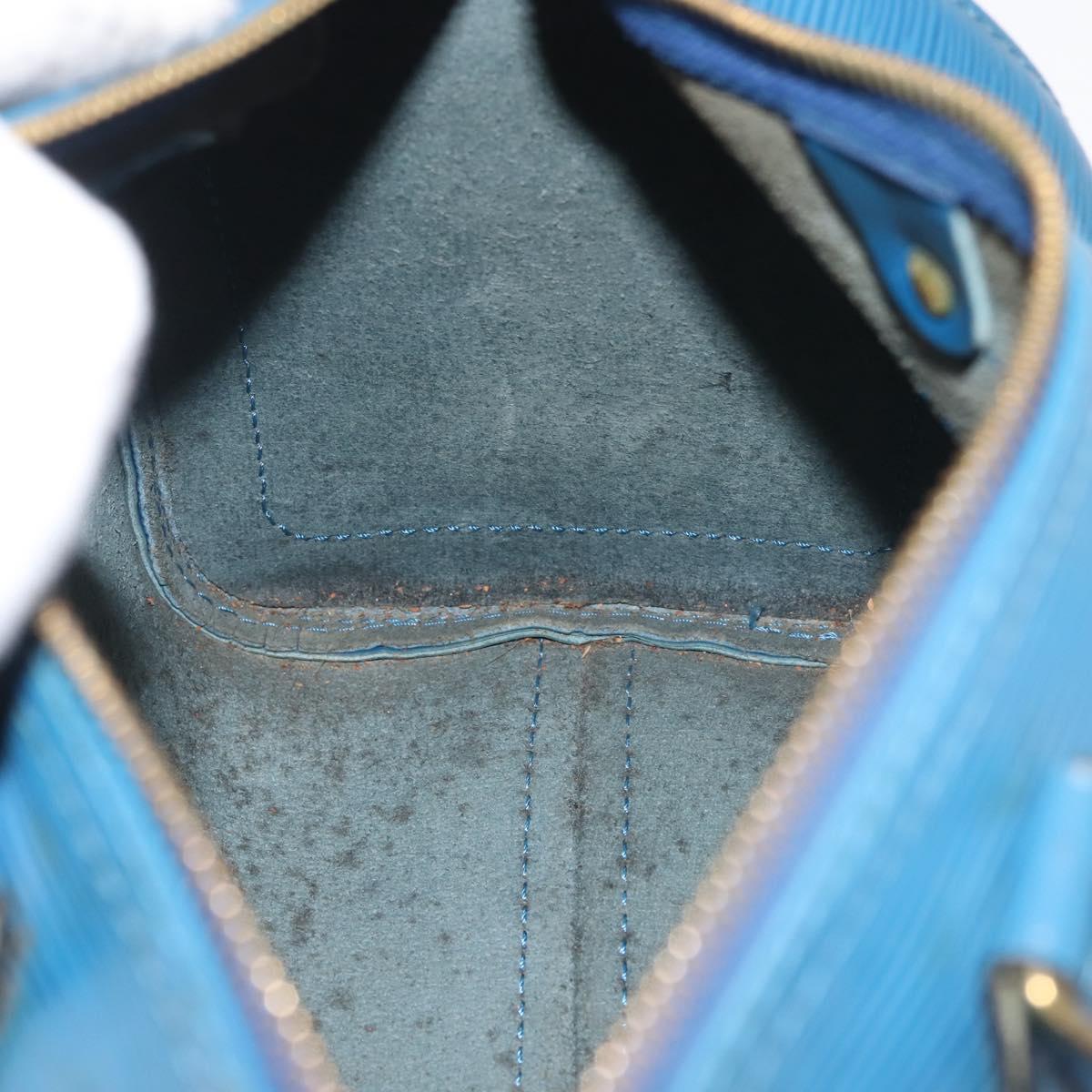 LOUIS VUITTON Epi Speedy 25 Hand Bag Toledo Blue M43015 LV Auth 144907