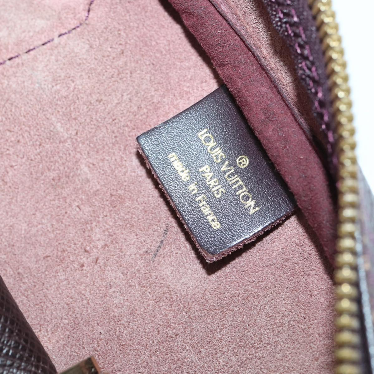 LOUIS VUITTON Taiga Kendall PM Boston Bag Acajou M30126 LV Auth 144913