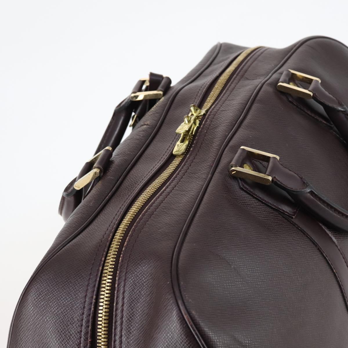 LOUIS VUITTON Taiga Kendall PM Boston Bag Acajou M30126 LV Auth 144913