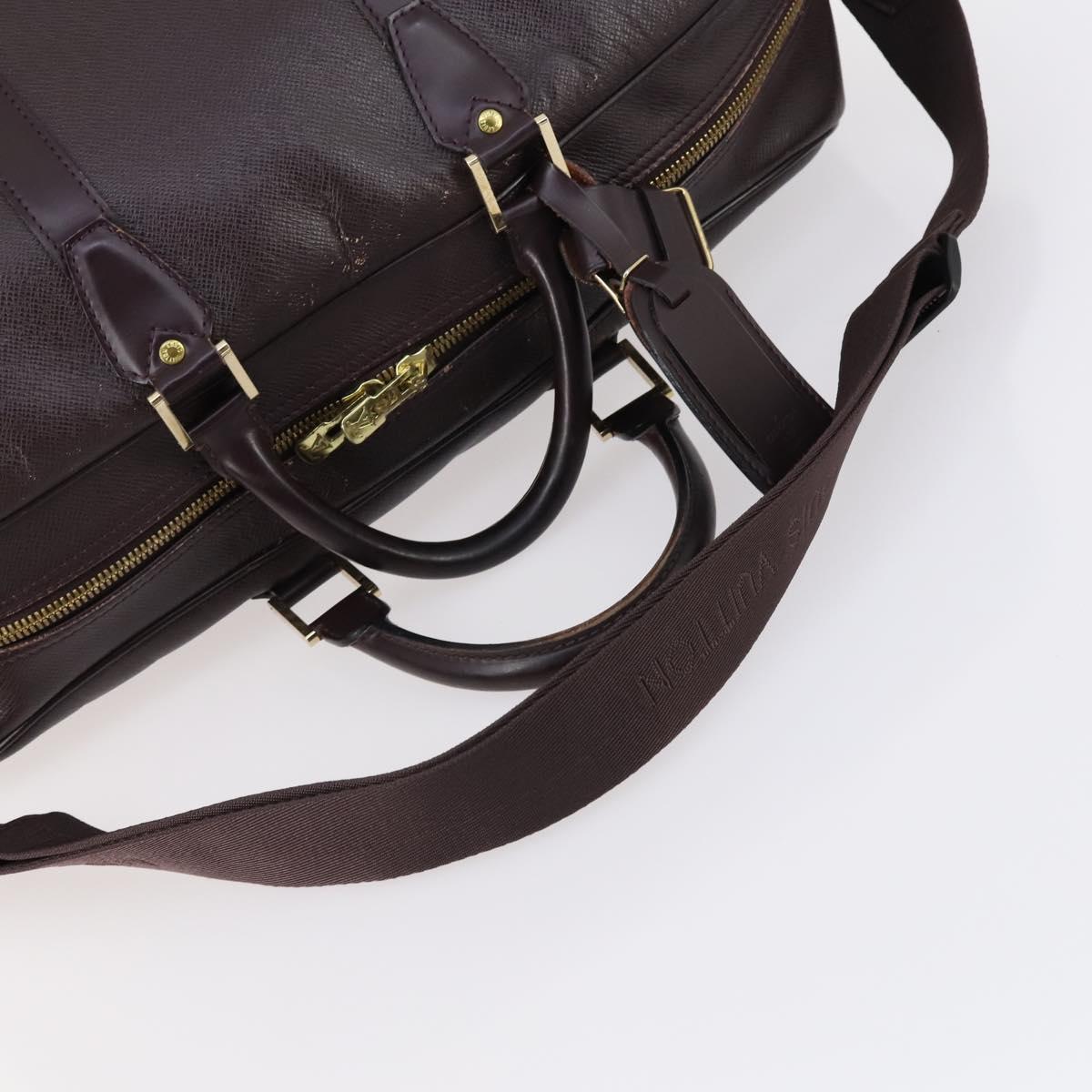 LOUIS VUITTON Taiga Kendall PM Boston Bag Acajou M30126 LV Auth 144913