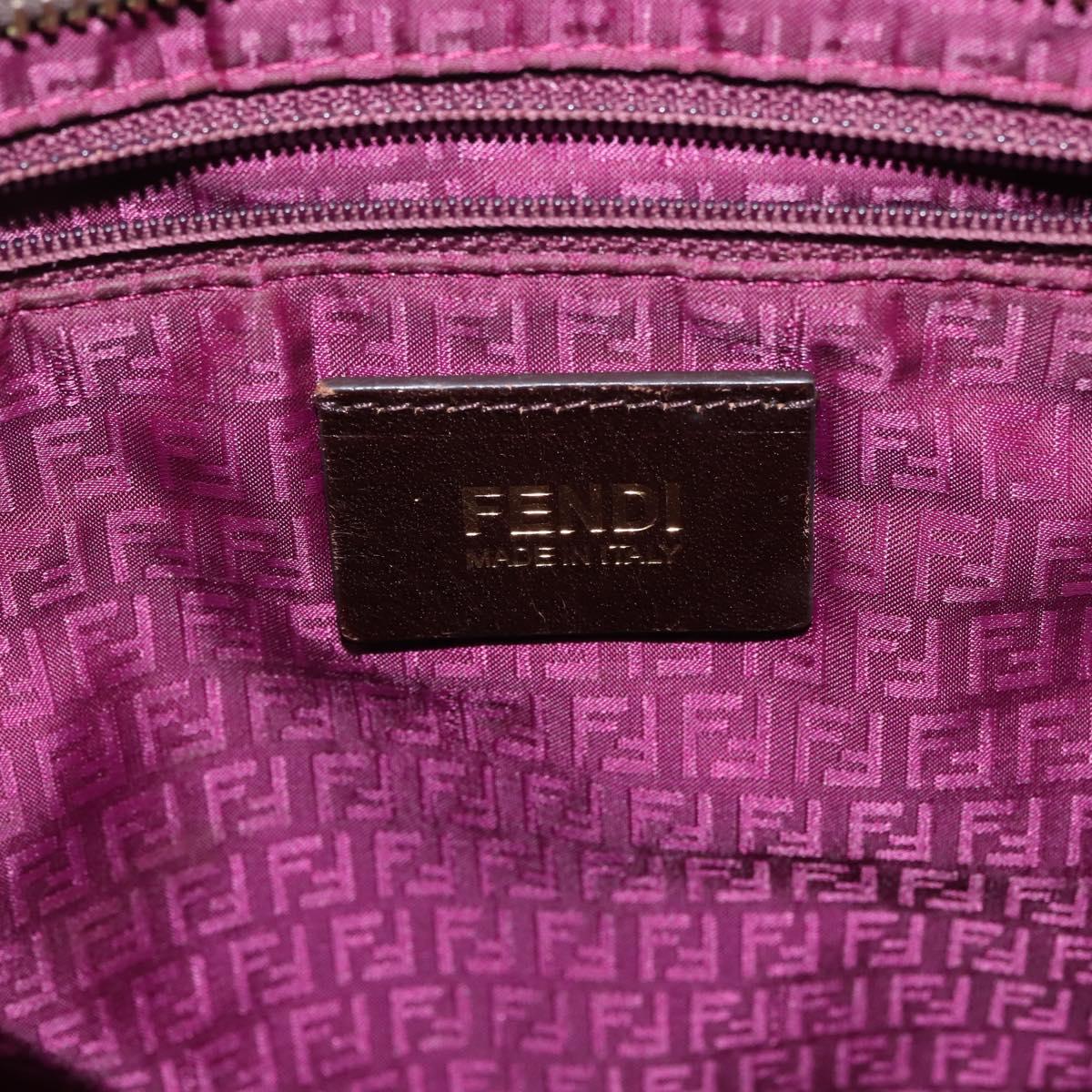 FENDI Zucca Canvas Tote Bag Black Brown Auth 144917