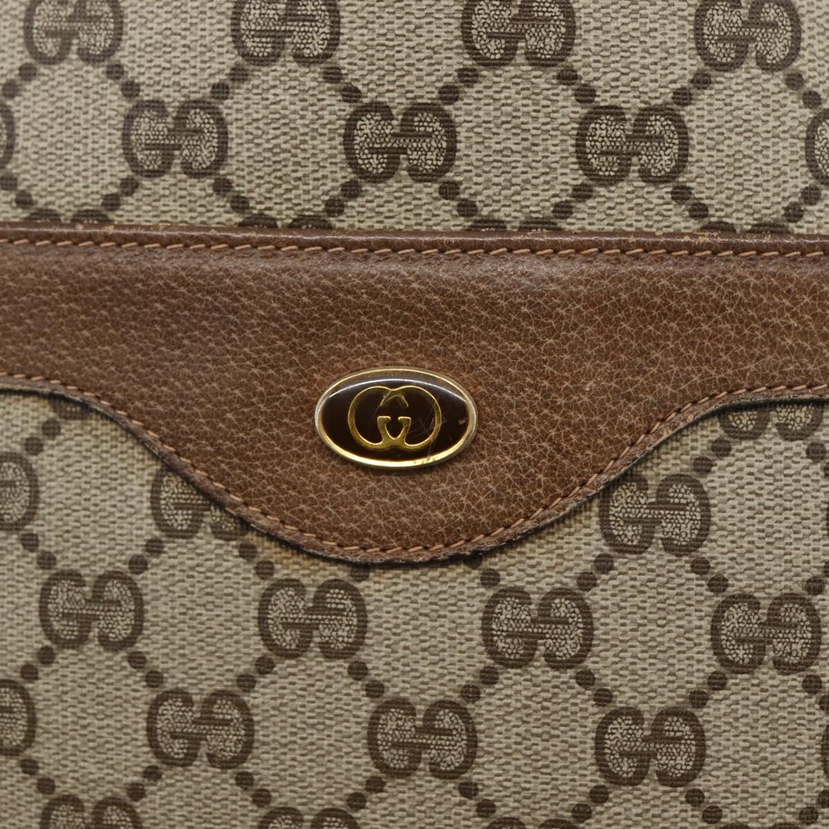 GUCCI GG Supreme Web Sherry Line Tote Bag PVC Beige Gold 39 02 003 Auth 144920