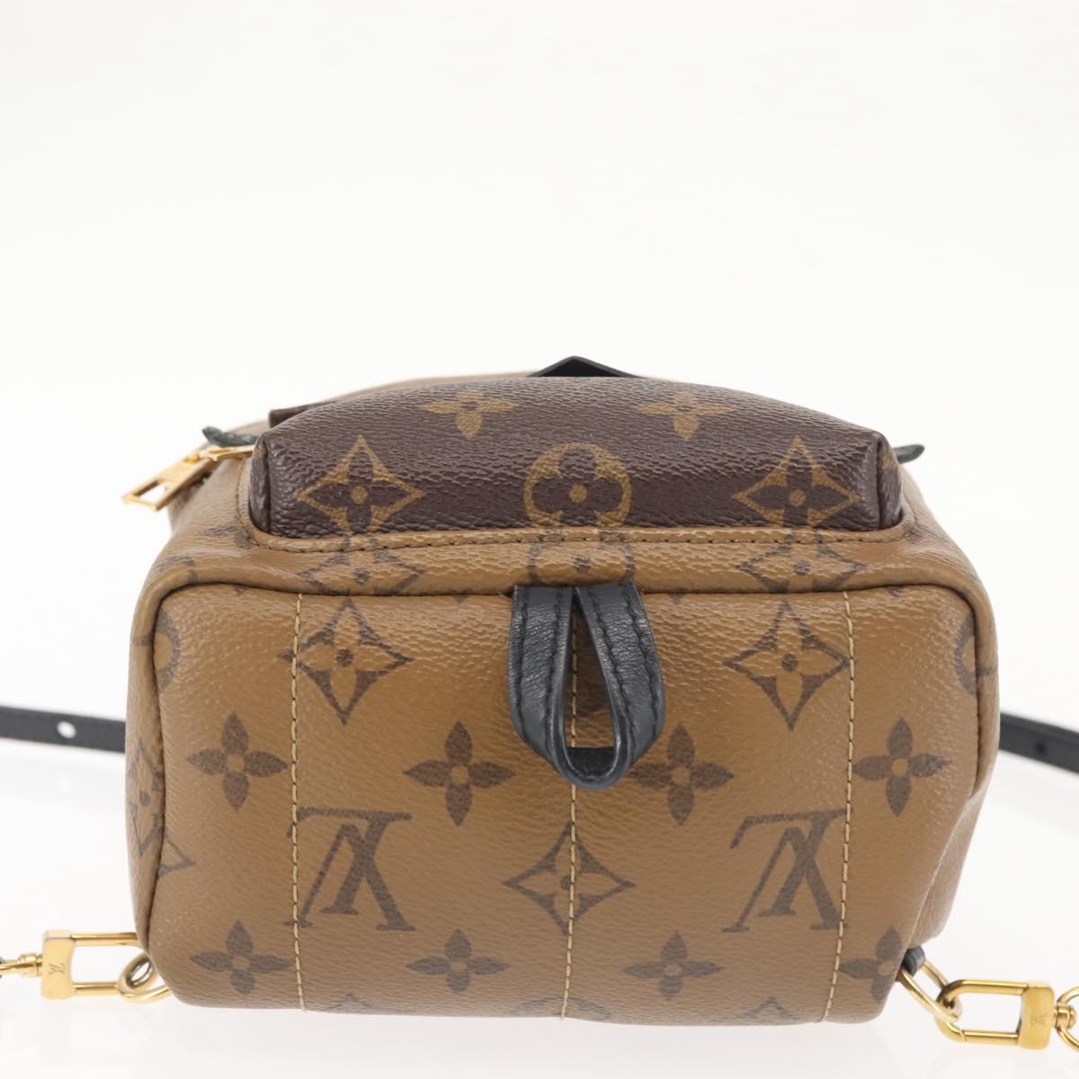 LOUIS VUITTON Monogram Reverse Palm Springs MINI Backpack M44872 LV Auth 144928