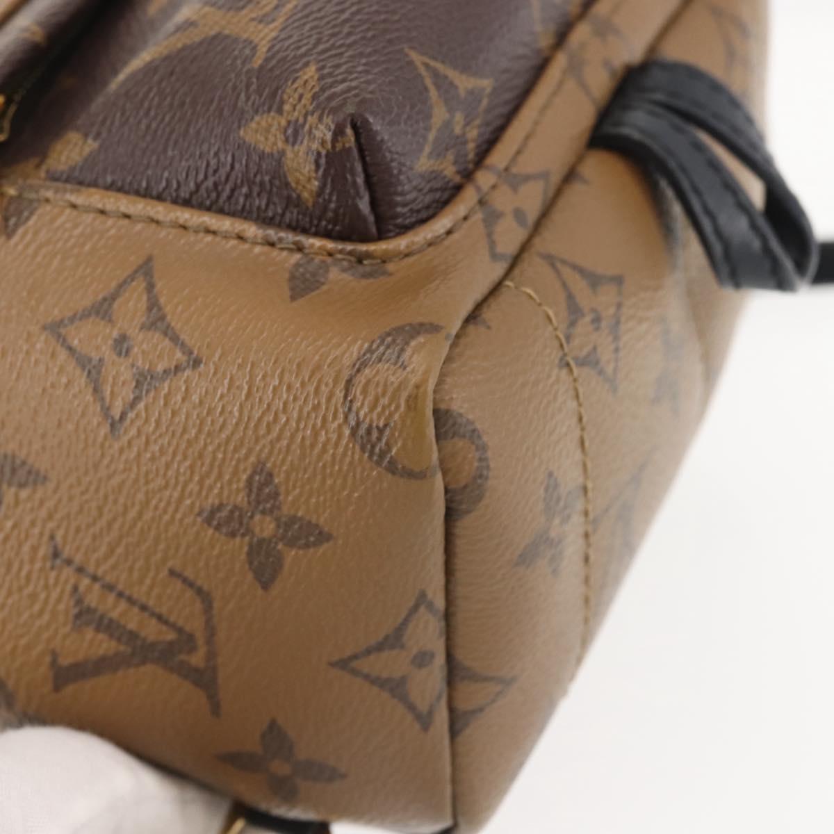 LOUIS VUITTON Monogram Reverse Palm Springs MINI Backpack M44872 LV Auth 144928