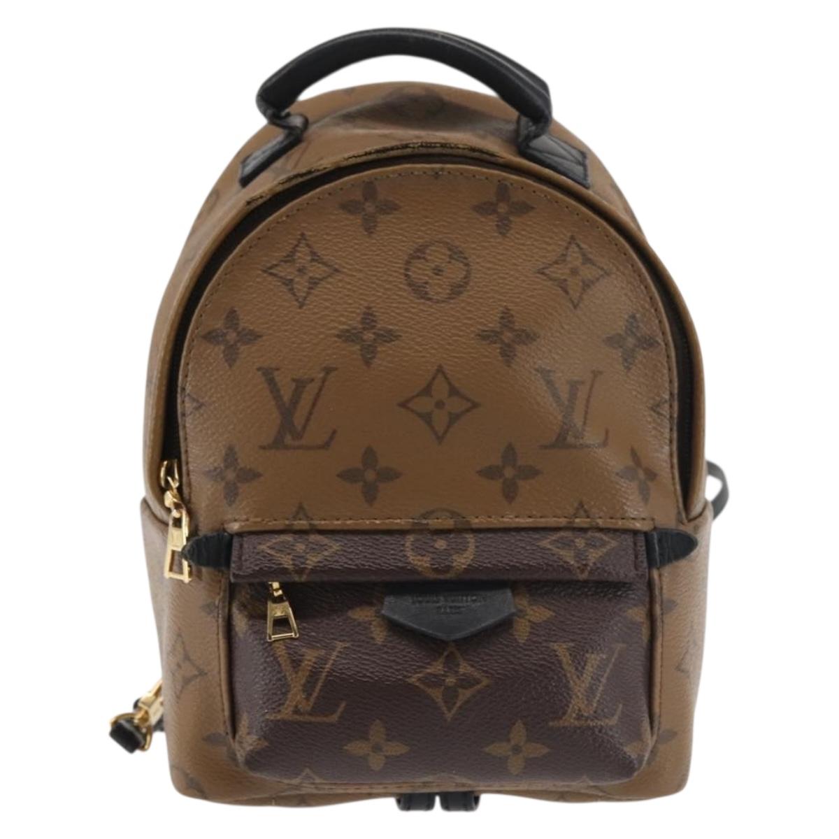 LOUIS VUITTON Monogram Reverse Palm Springs MINI Backpack M44872 LV Auth 144928