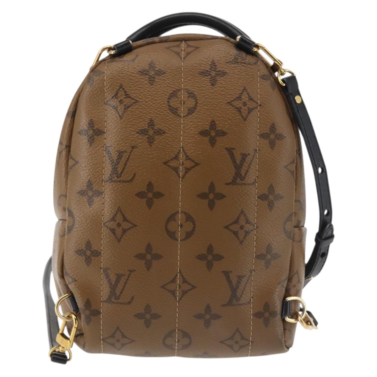 LOUIS VUITTON Monogram Reverse Palm Springs MINI Backpack M44872 LV Auth 144928