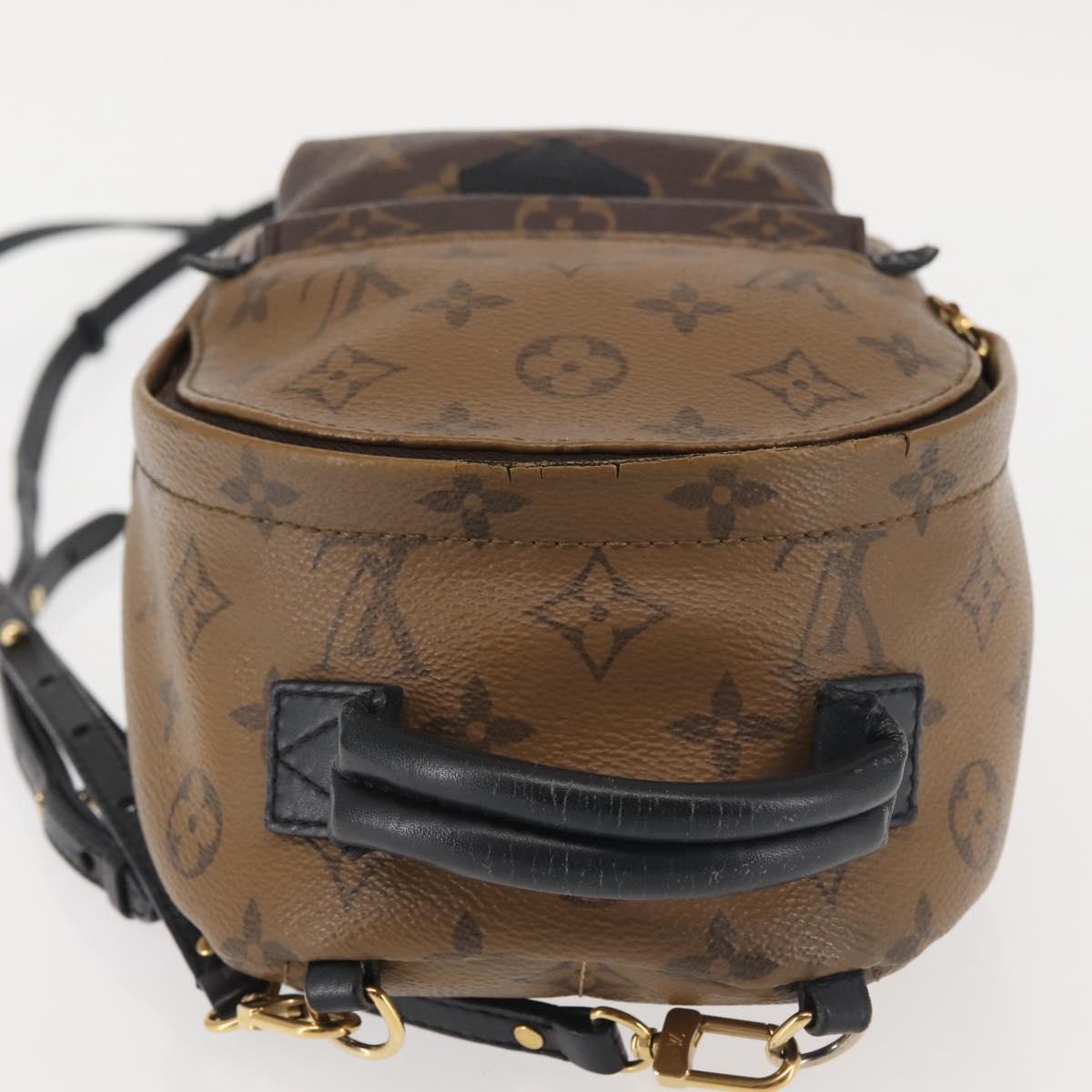 LOUIS VUITTON Monogram Reverse Palm Springs MINI Backpack M44872 LV Auth 144928