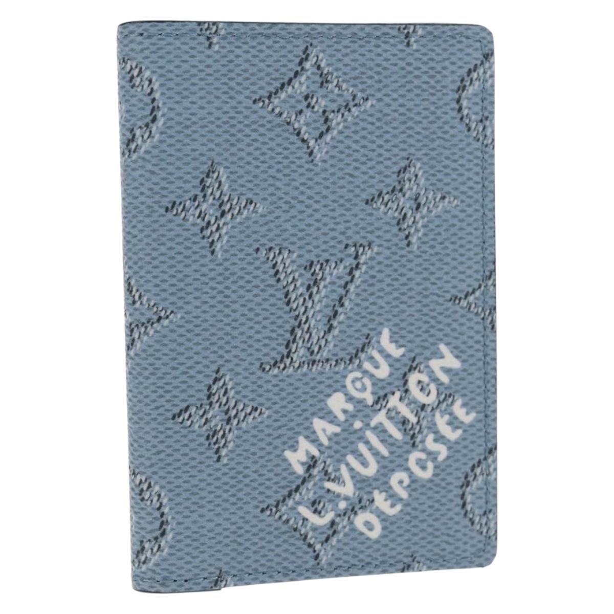 LOUIS VUITTON Heritage Organizer De Poch Card Case Blue M14688 LV Auth 144932M