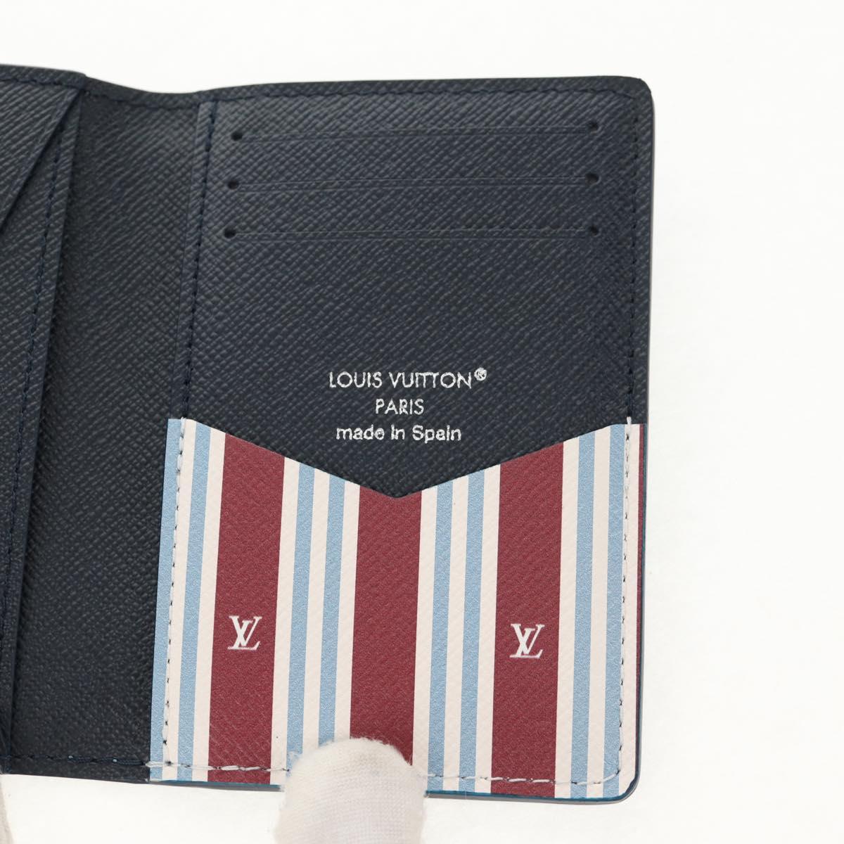 LOUIS VUITTON Heritage Organizer De Poch Card Case Blue M14688 LV Auth 144932M