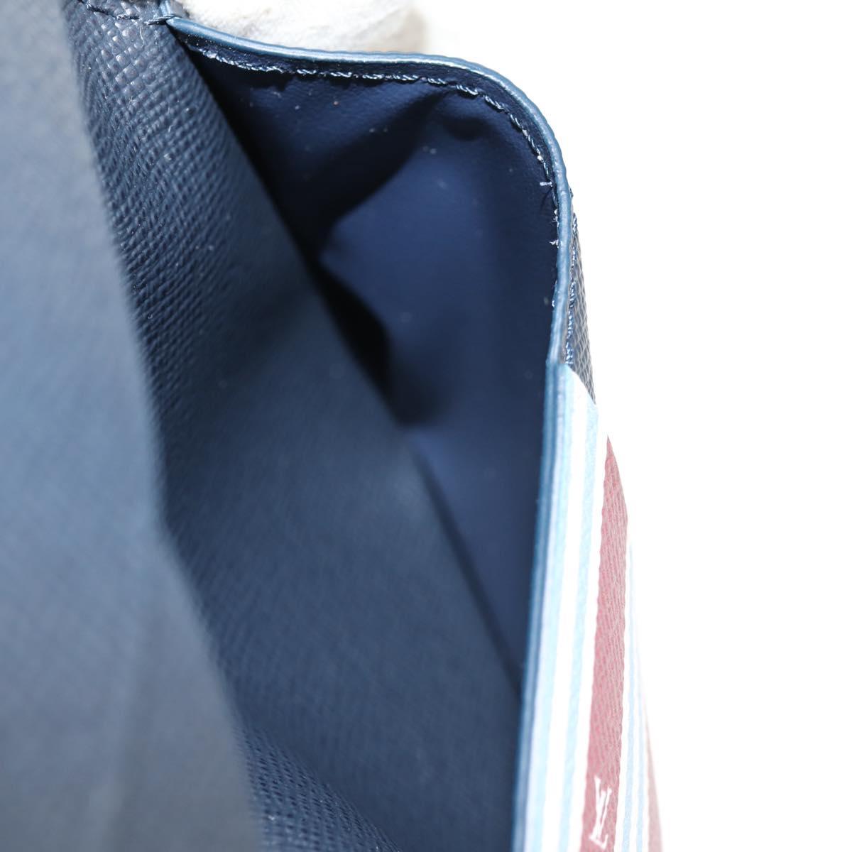 LOUIS VUITTON Heritage Organizer De Poch Card Case Blue M14688 LV Auth 144932M