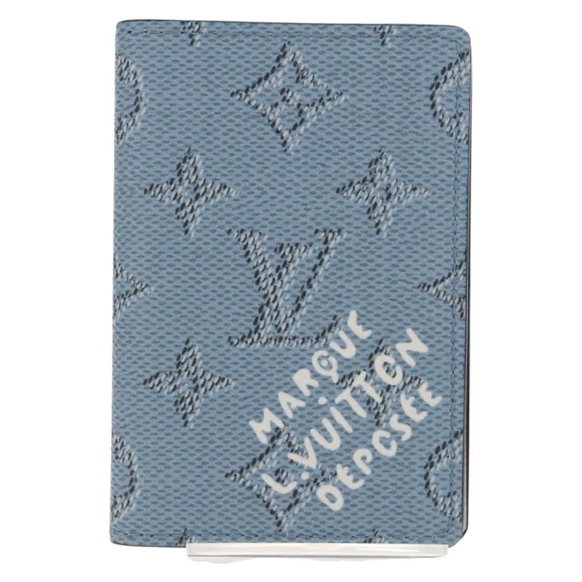 LOUIS VUITTON Heritage Organizer De Poch Card Case Blue M14688 LV Auth 144932M