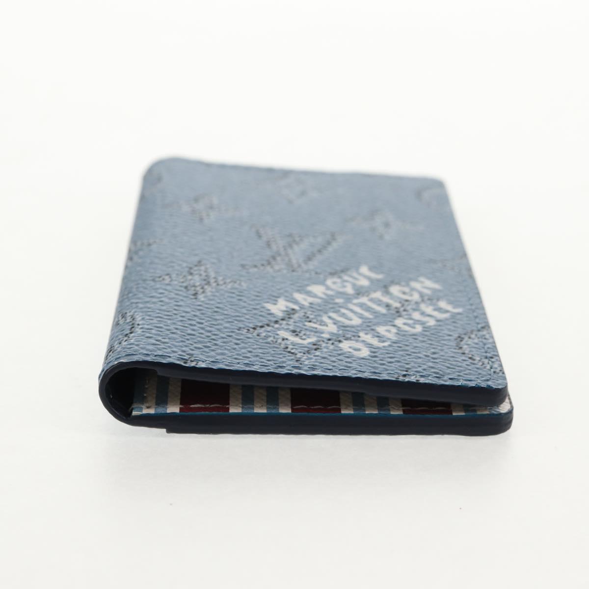 LOUIS VUITTON Heritage Organizer De Poch Card Case Blue M14688 LV Auth 144932M