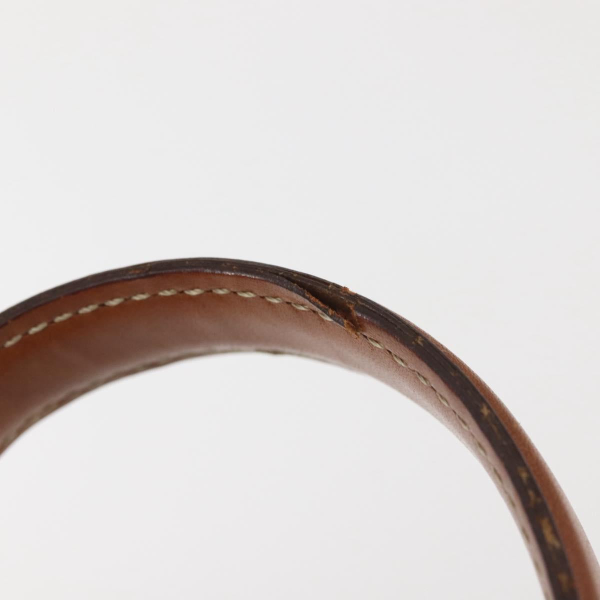 CELINE Macadam Canvas Hand Bag PVC Leather Brown Gold Auth 144937