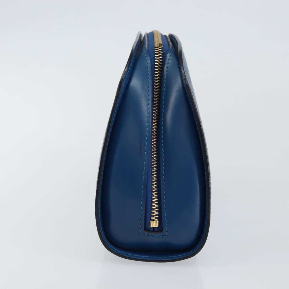 LOUIS VUITTON Epi Dauphine GM Pouch Blue M48435 LV Auth 144943