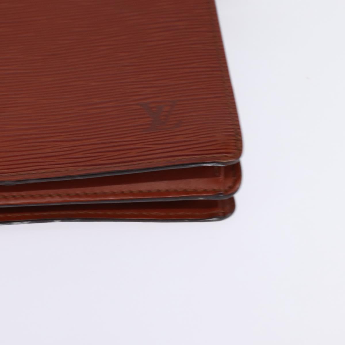 LOUIS VUITTON Epi Angian Clutch Bag Brown M52113 LV Auth 144944