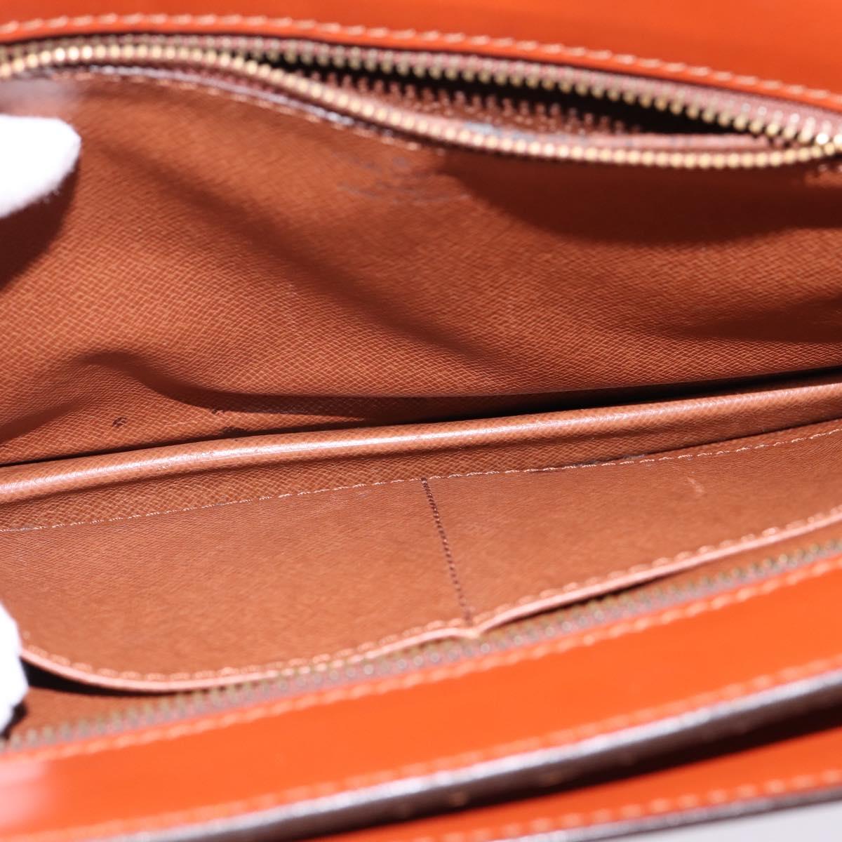 LOUIS VUITTON Epi Angian Clutch Bag Brown M52113 LV Auth 144944