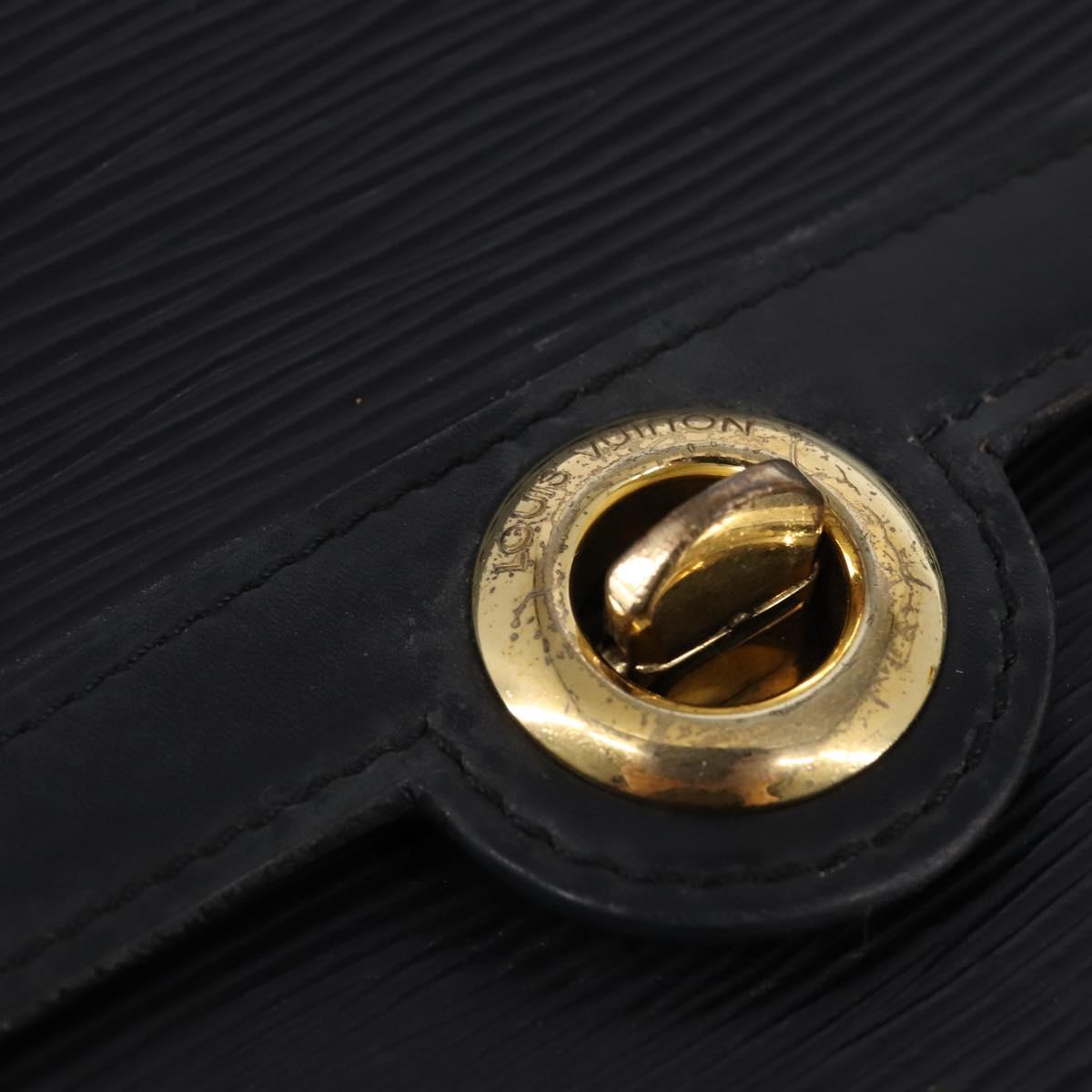 LOUIS VUITTON Epi Pochette Arche Shoulder Bag Black Noir M52572 LV Auth 144945