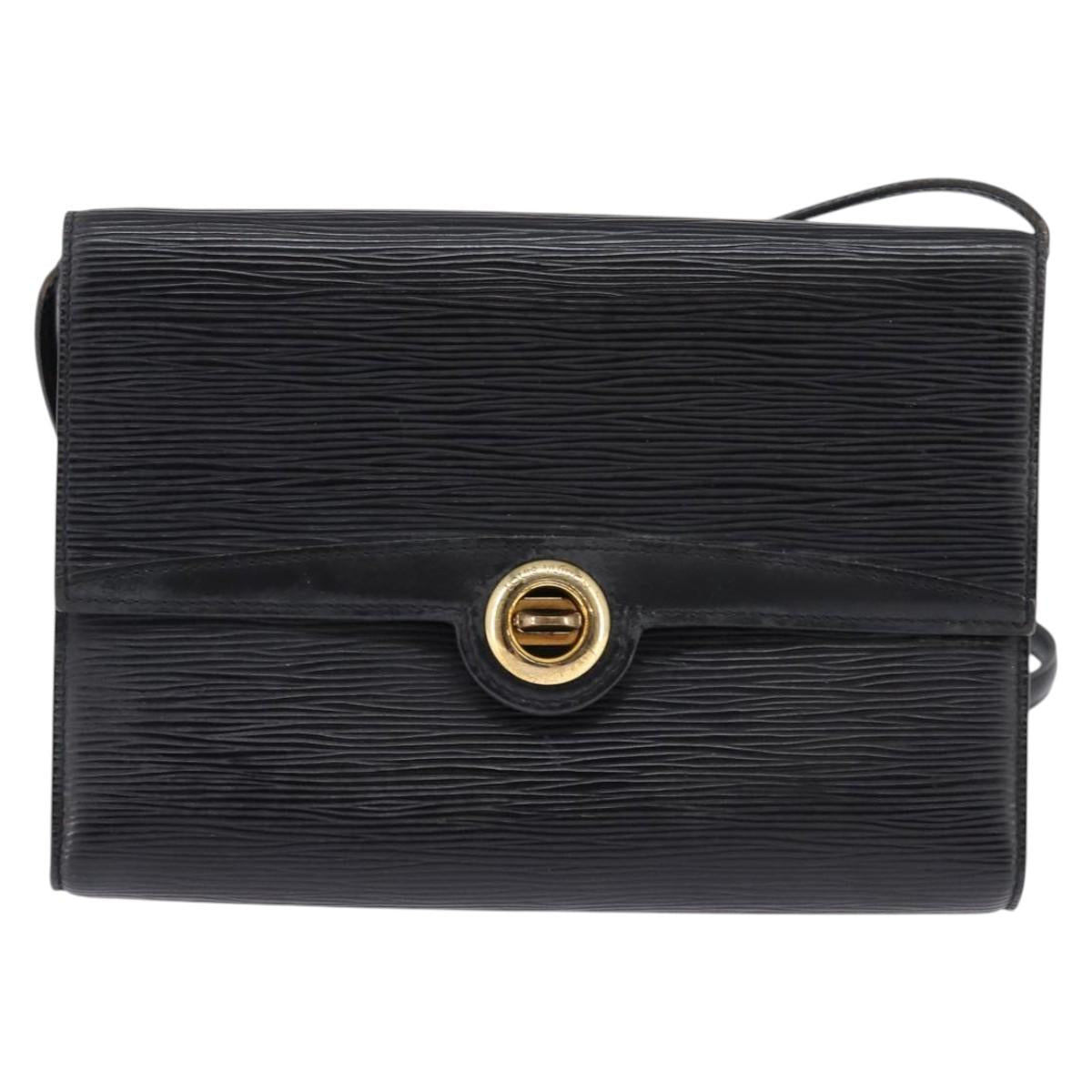 LOUIS VUITTON Epi Pochette Arche Shoulder Bag Black Noir M52572 LV Auth 144945
