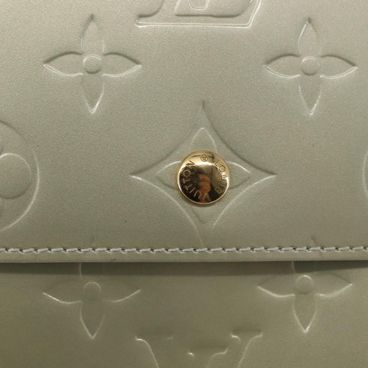 LOUIS VUITTON Monogram Vernis Walker Wallet Gris M91031 LV Auth 144946