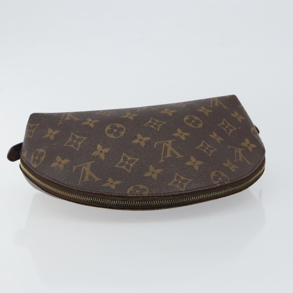 LOUIS VUITTON Monogram Trousse Demi Ronde Cosmetic Pouch M47520 LV Auth 144954