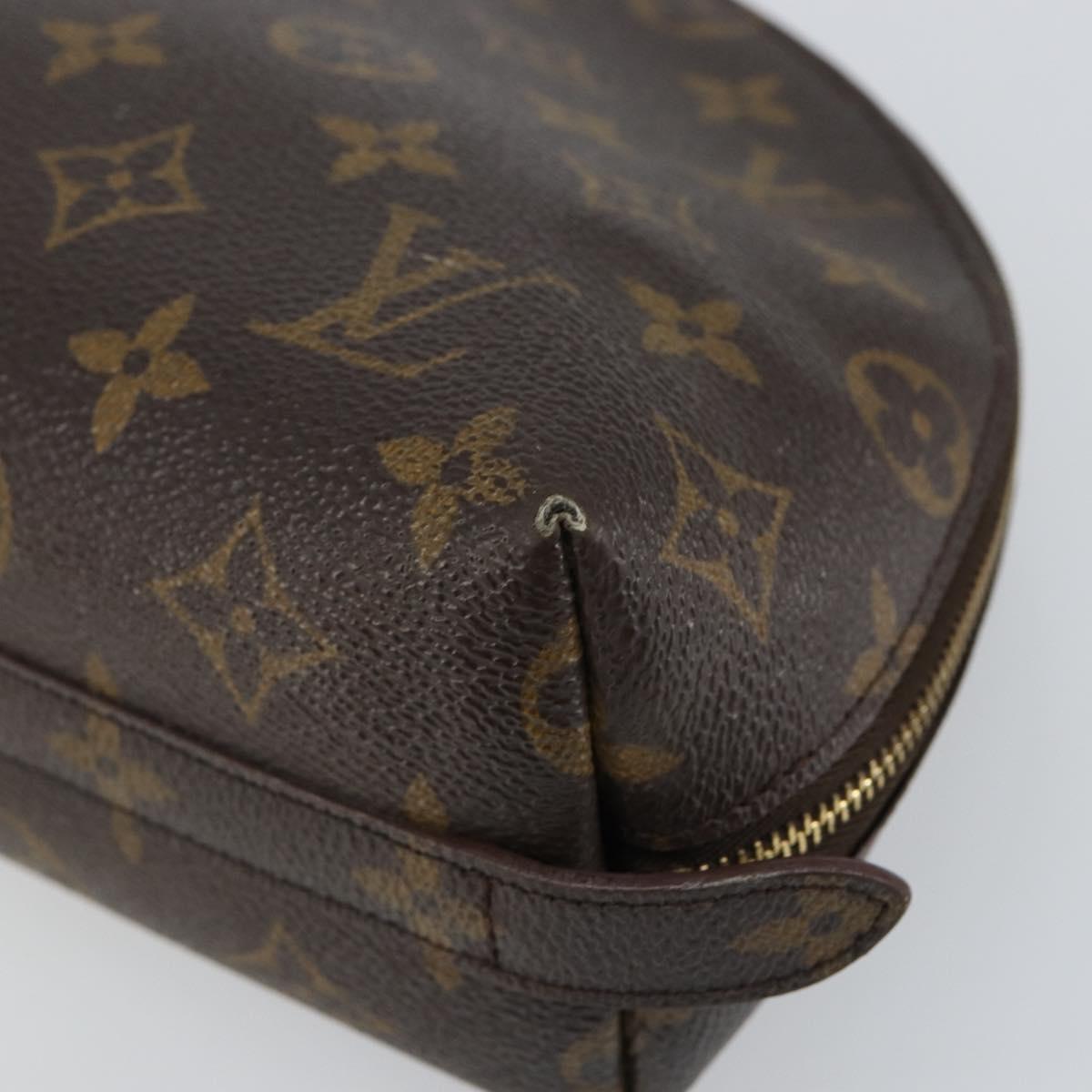 LOUIS VUITTON Monogram Trousse Demi Ronde Cosmetic Pouch M47520 LV Auth 144954