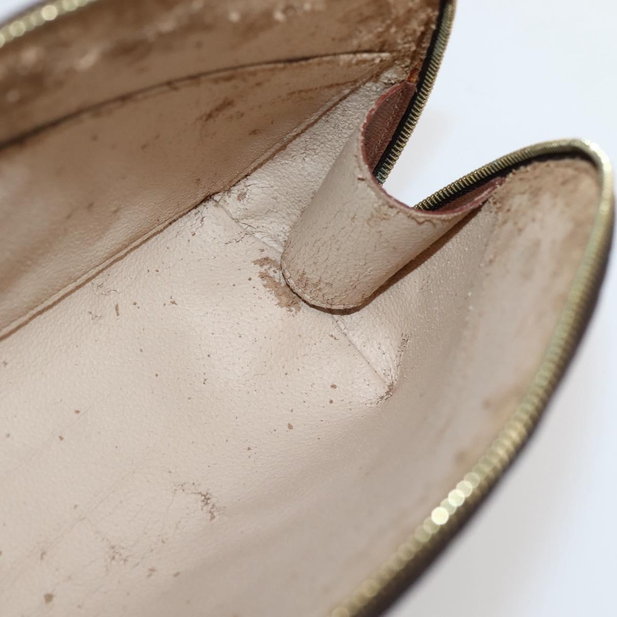 LOUIS VUITTON Monogram Trousse Demi Ronde Cosmetic Pouch M47520 LV Auth 144956