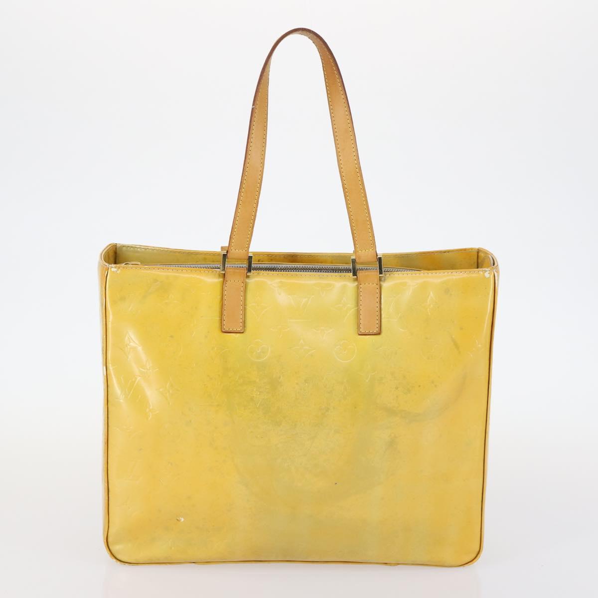 LOUIS VUITTON Monogram Vernis Tote Bag 2Set Beige LV Auth 144959