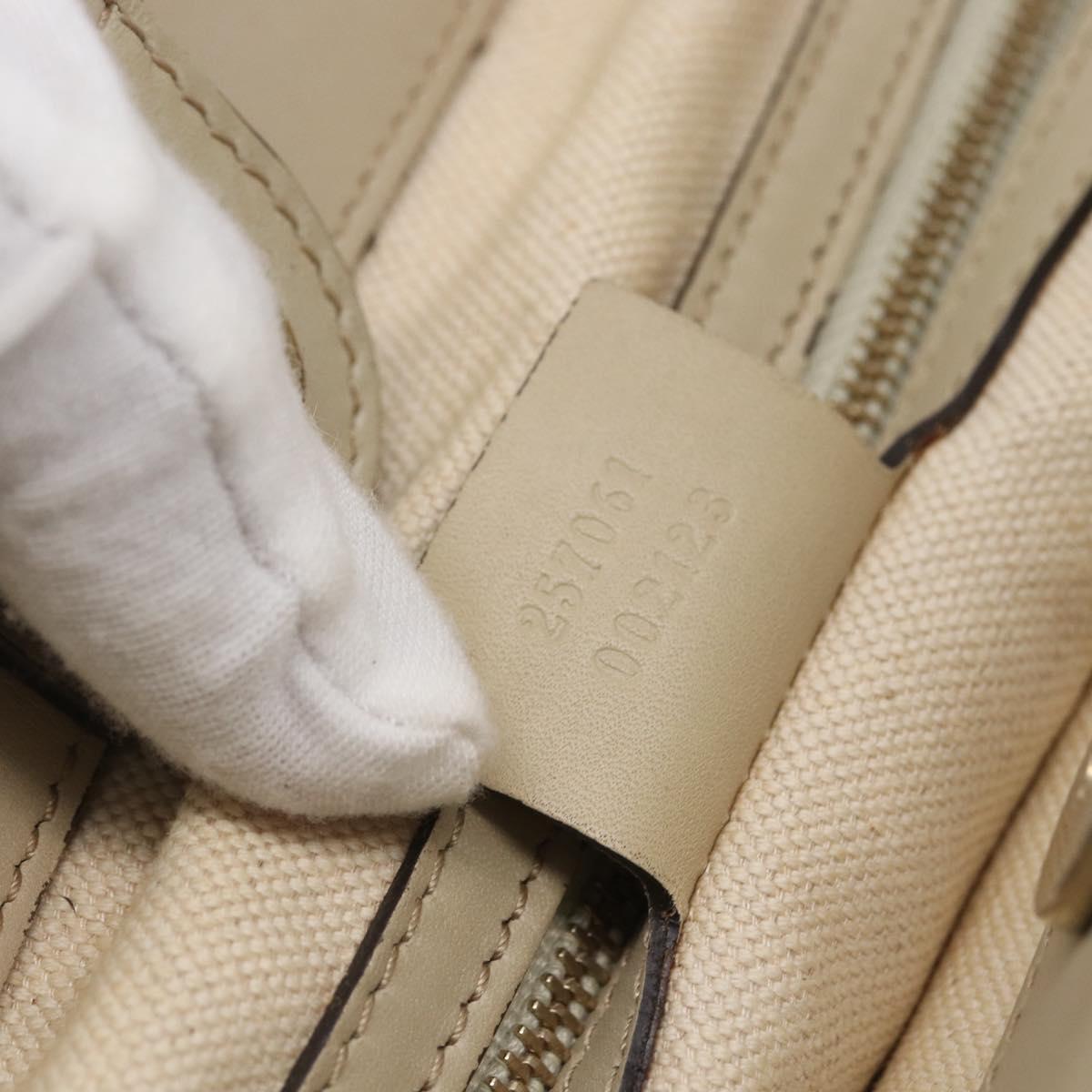 GUCCI GG Canvas Web Sherry Line Pretty Bag Beige Gold 257061 Auth 144967