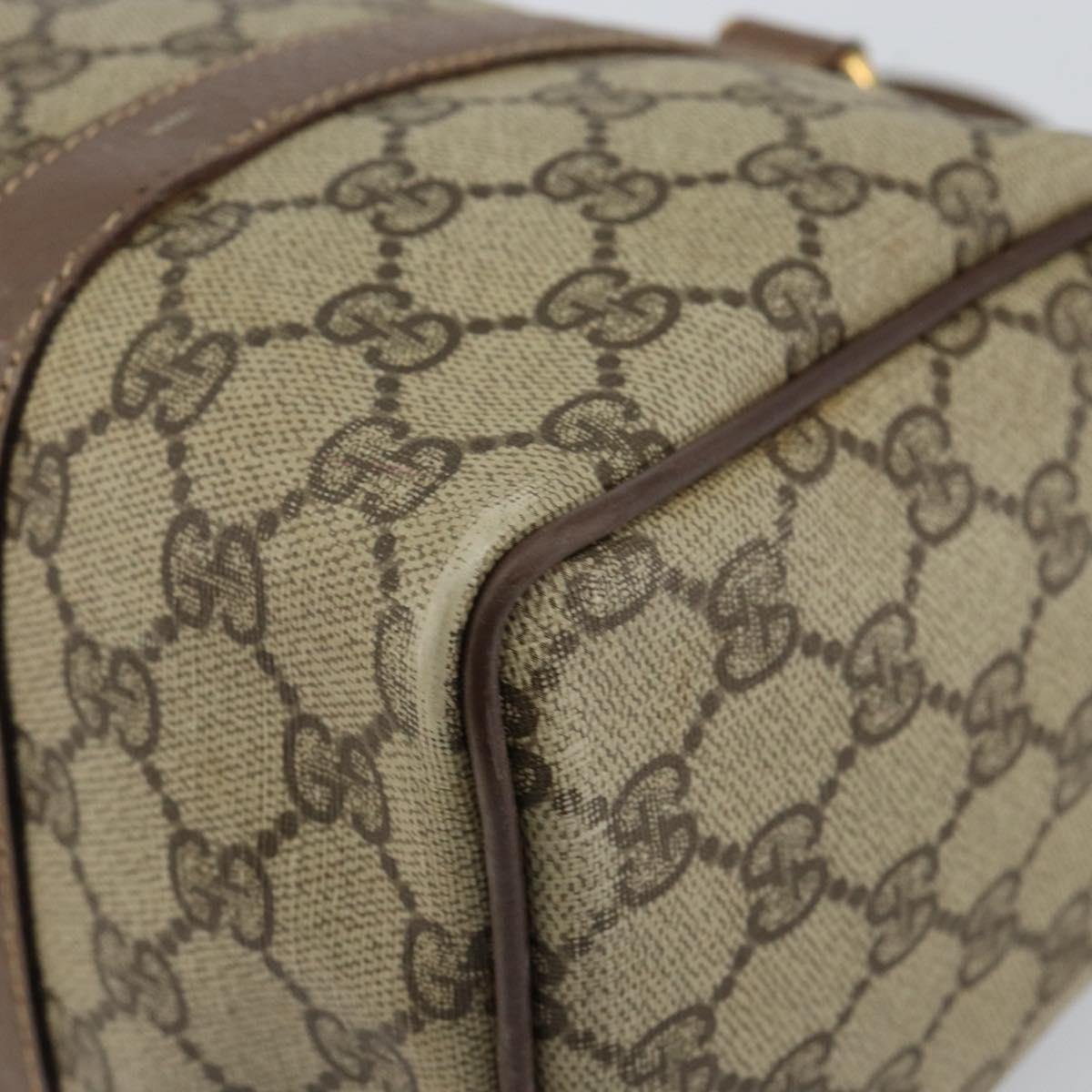 GUCCI GG Supreme Web Sherry Line Bag PVC Beige Gold 002 615 6838 Auth 144971