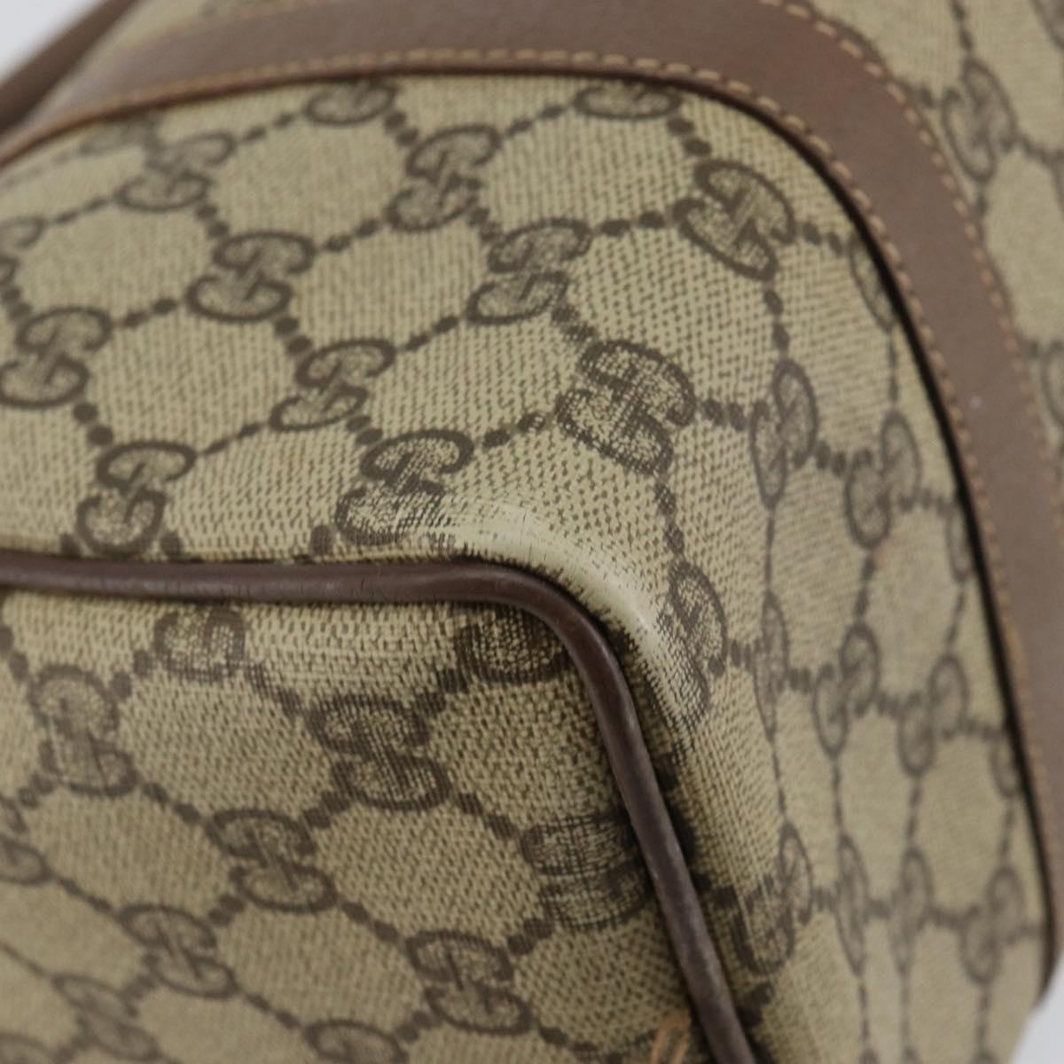 GUCCI GG Supreme Web Sherry Line Bag PVC Beige Gold 002 615 6838 Auth 144971