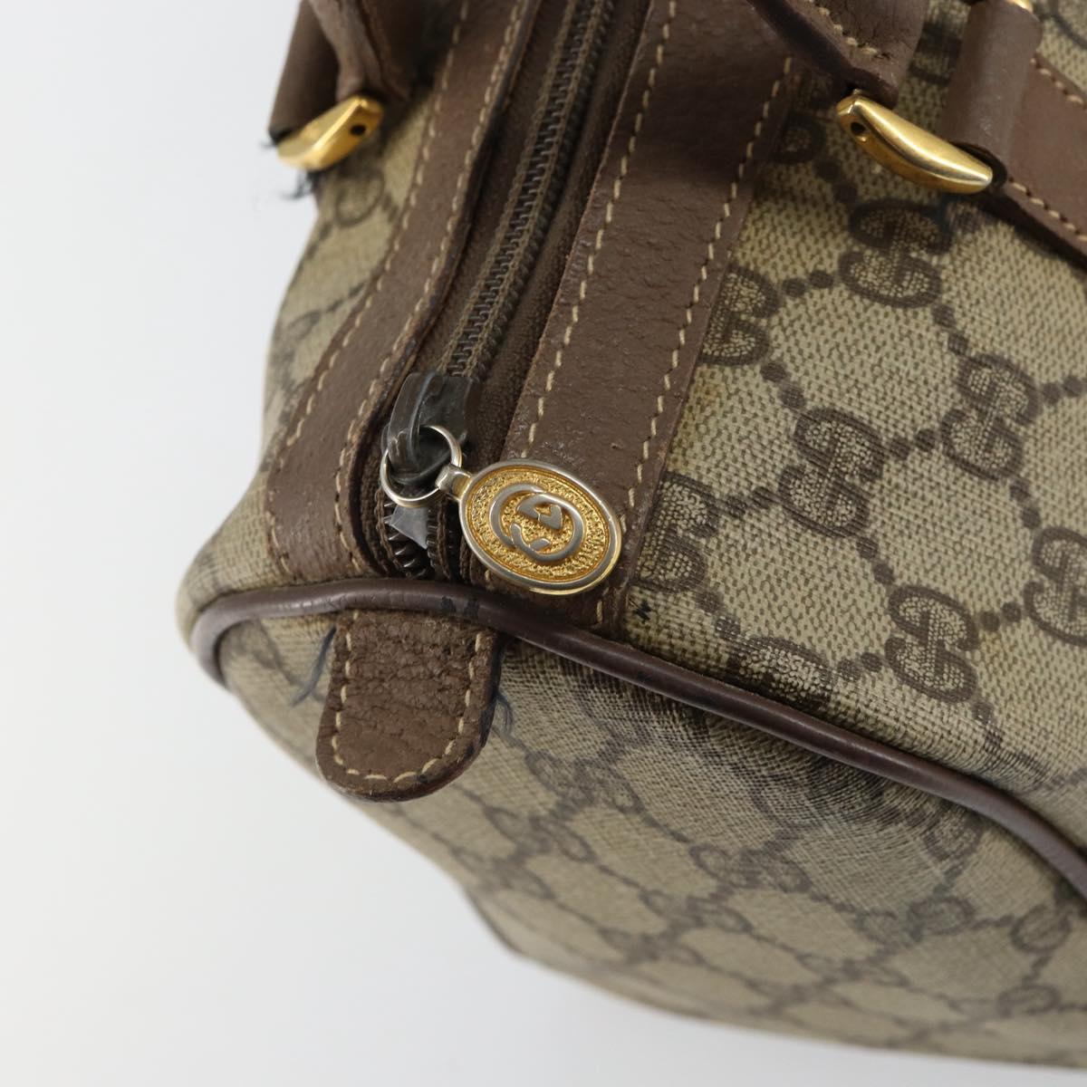 GUCCI GG Supreme Web Sherry Line Bag PVC Beige Gold 002 615 6838 Auth 144971