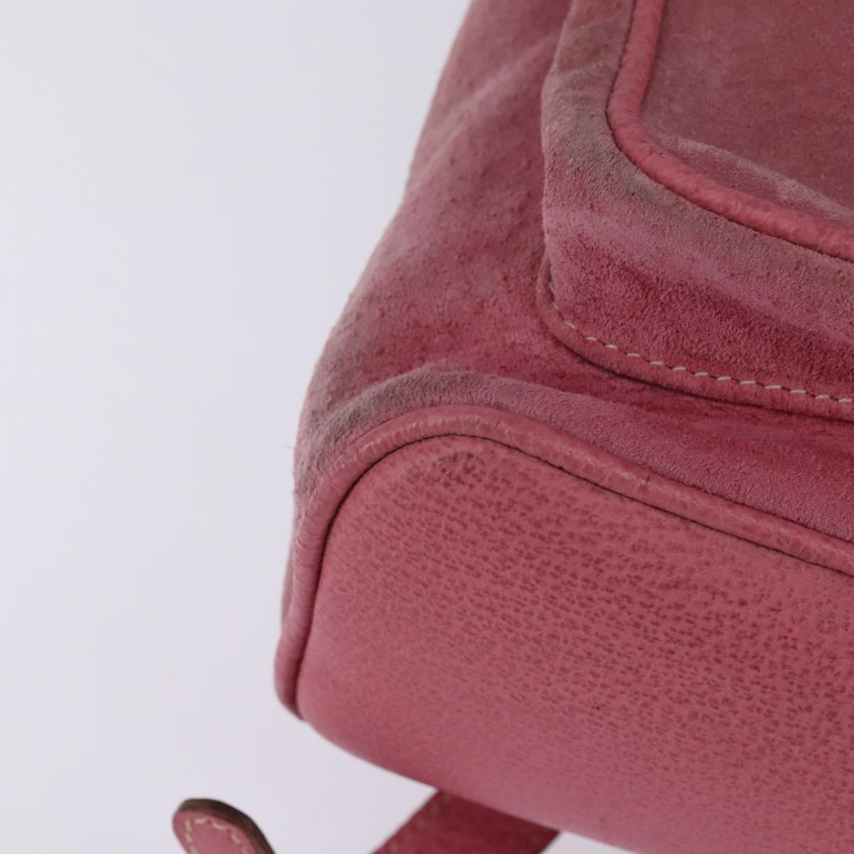GUCCI Backpack Suede Pink Gold 003 2058 0016 Auth 144974