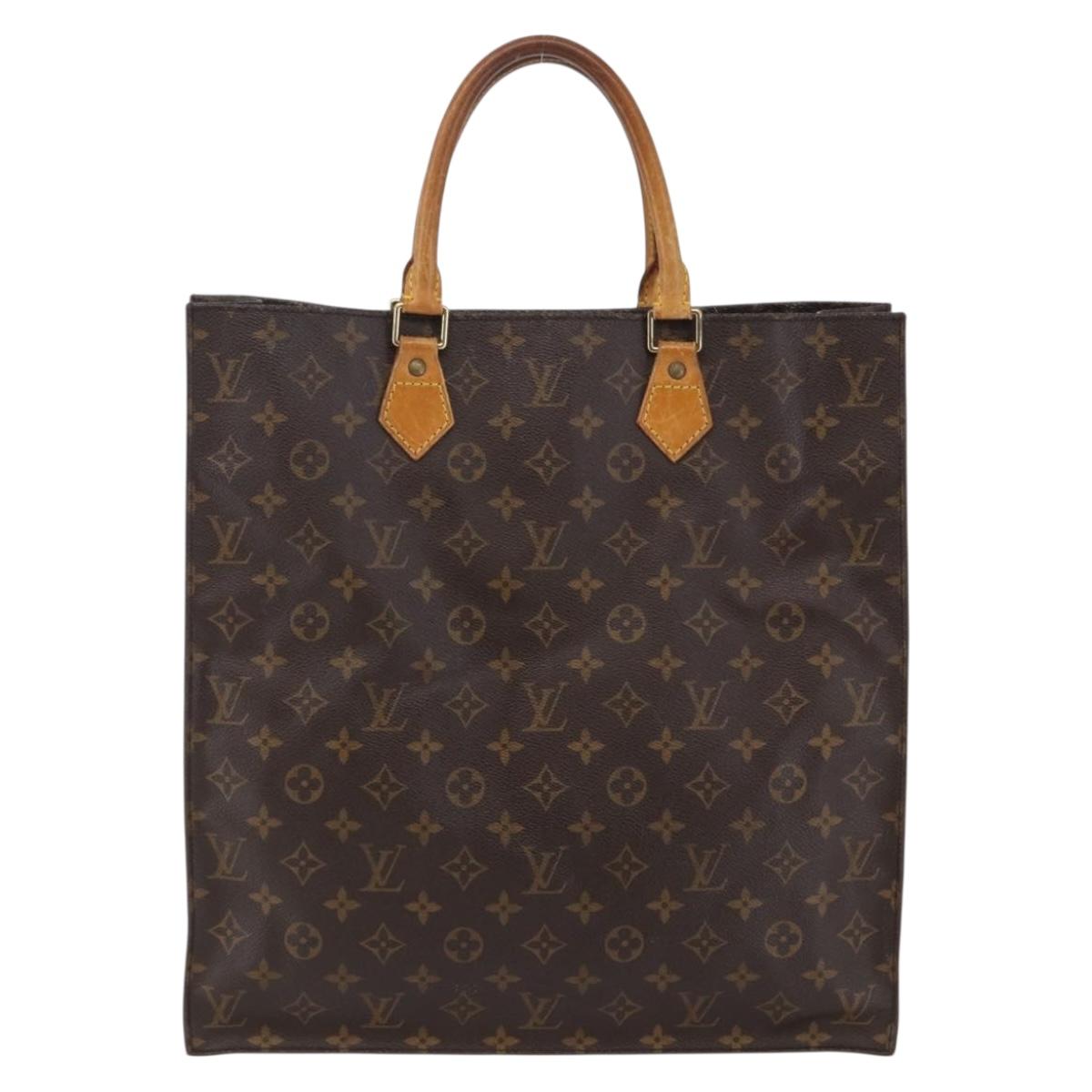 LOUIS VUITTON Monogram Sac Plat Hand Bag M51140 LV Auth 144980