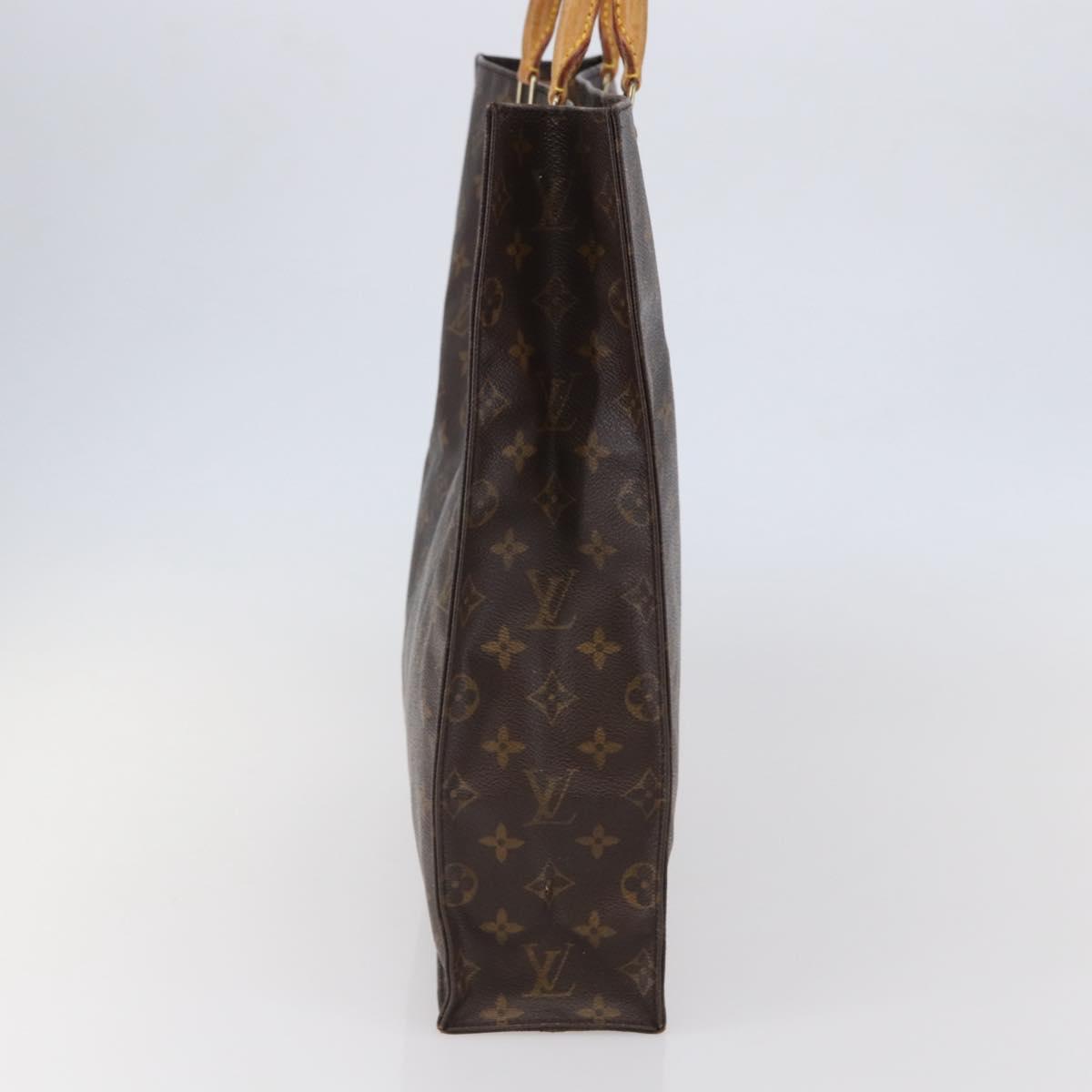 LOUIS VUITTON Monogram Sac Plat Hand Bag M51140 LV Auth 144980