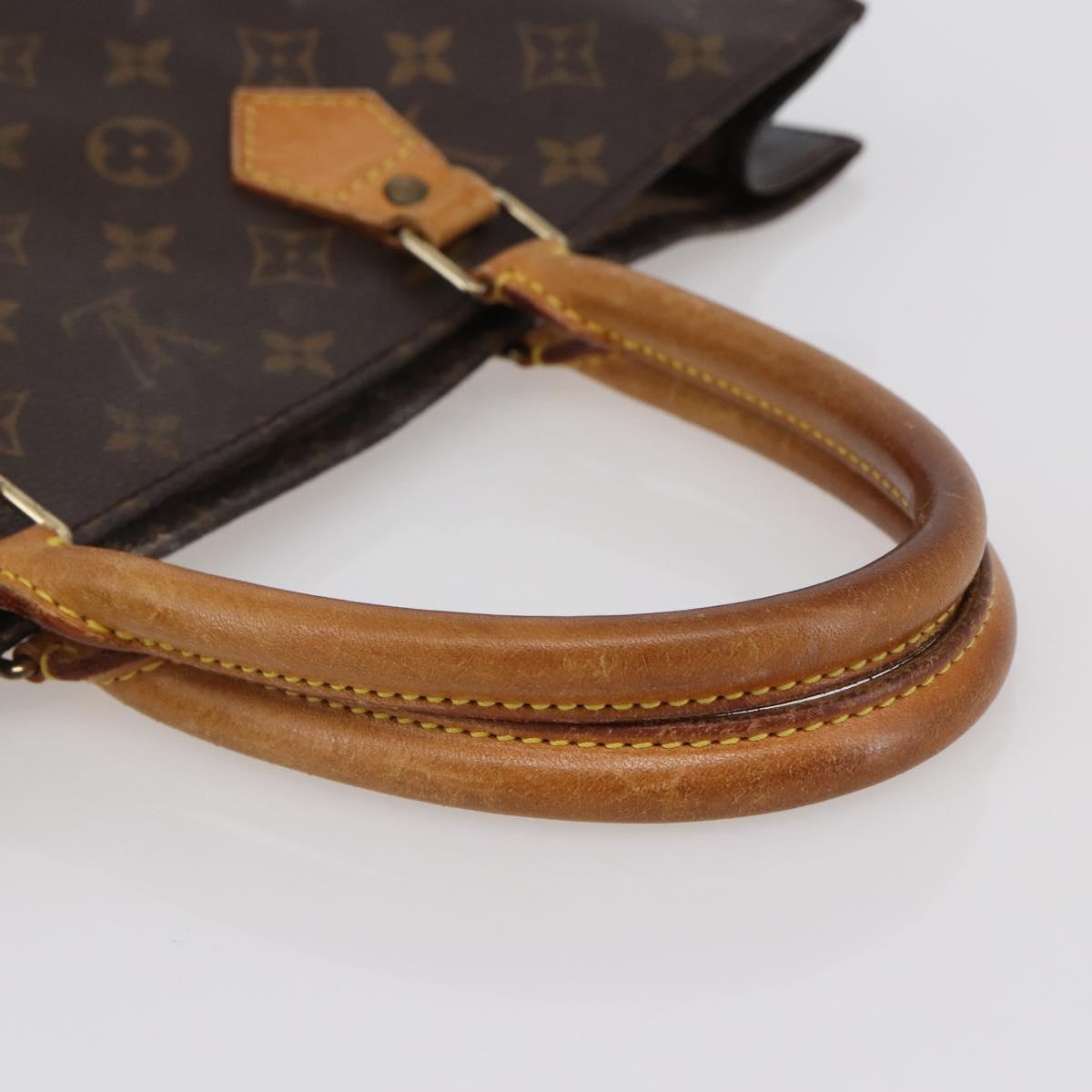 LOUIS VUITTON Monogram Sac Plat Hand Bag M51140 LV Auth 144980