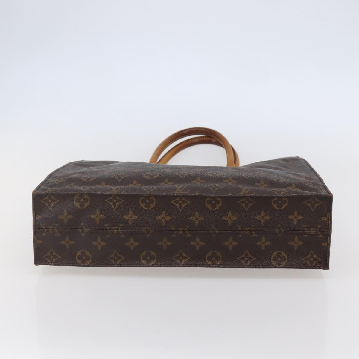 LOUIS VUITTON Monogram Sac Plat Hand Bag M51140 LV Auth 144980