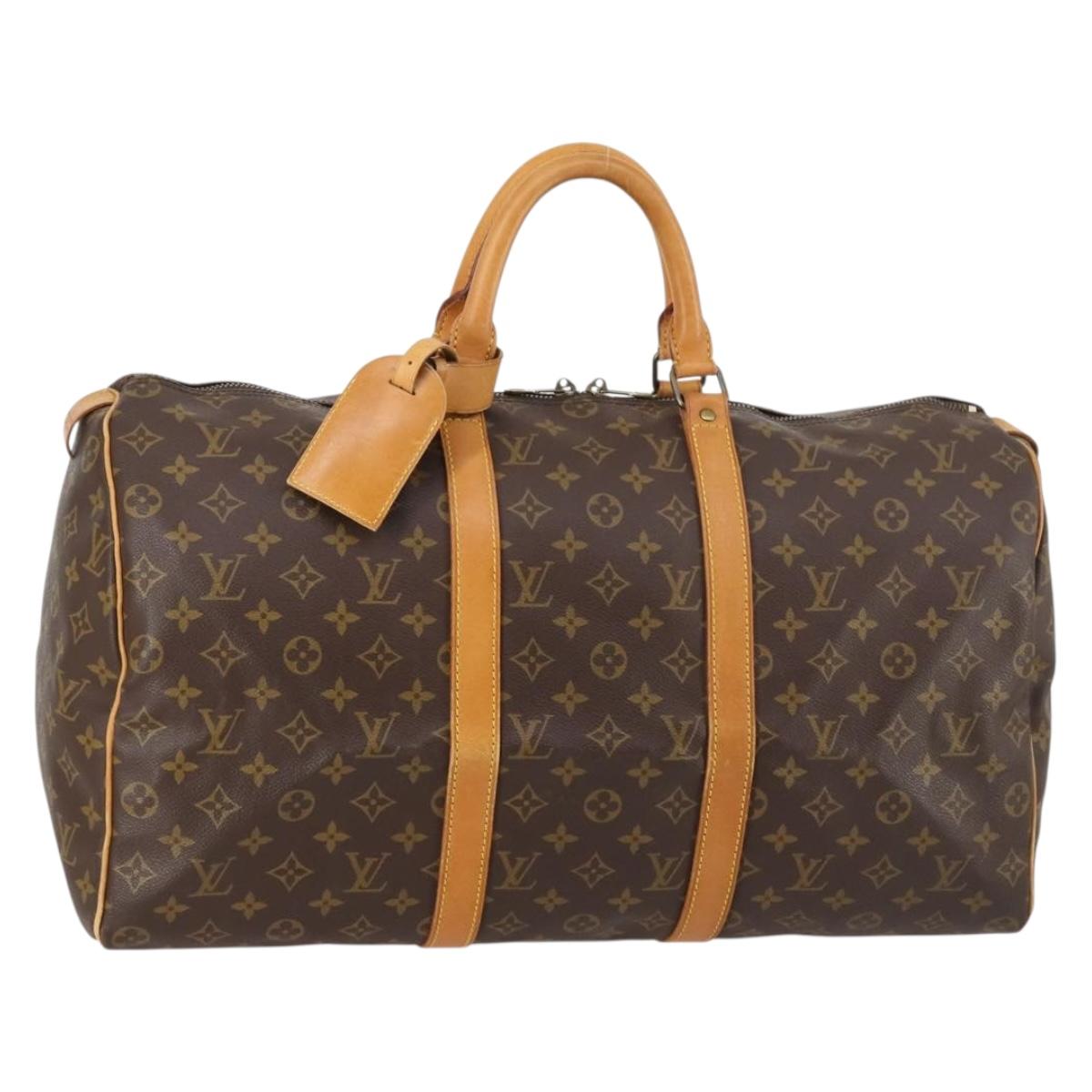 LOUIS VUITTON Monogram Keepall 50 Boston Bag M41426 LV Auth 144983